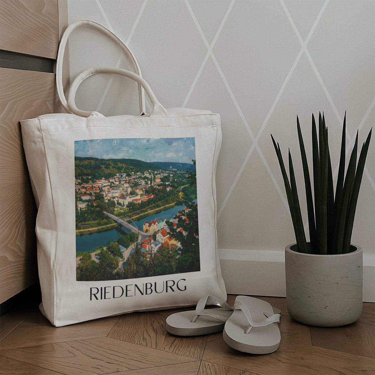 riedenburg-altmühltal-deutschland-einkaufstasche-oil-painting-oelgemaelde