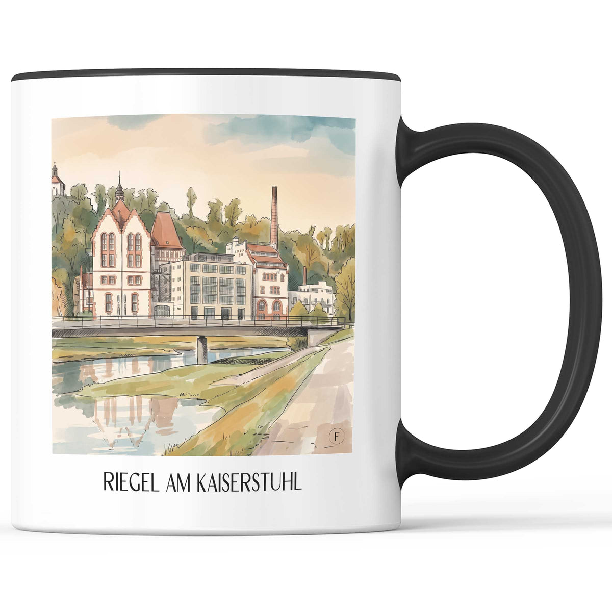 riegel-am-kaiserstuhl-baden-württemberg-deutschland-kaffeebecher-aquarell