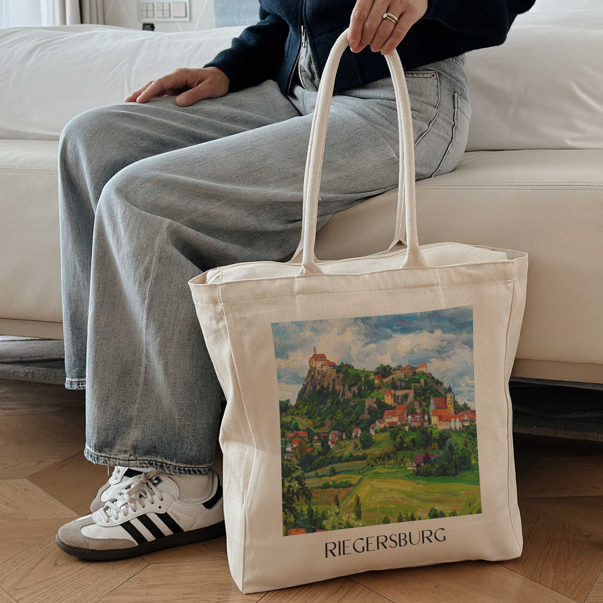 riegersburg-steiermark-österreich-einkaufstasche-oil-painting-oelgemaelde