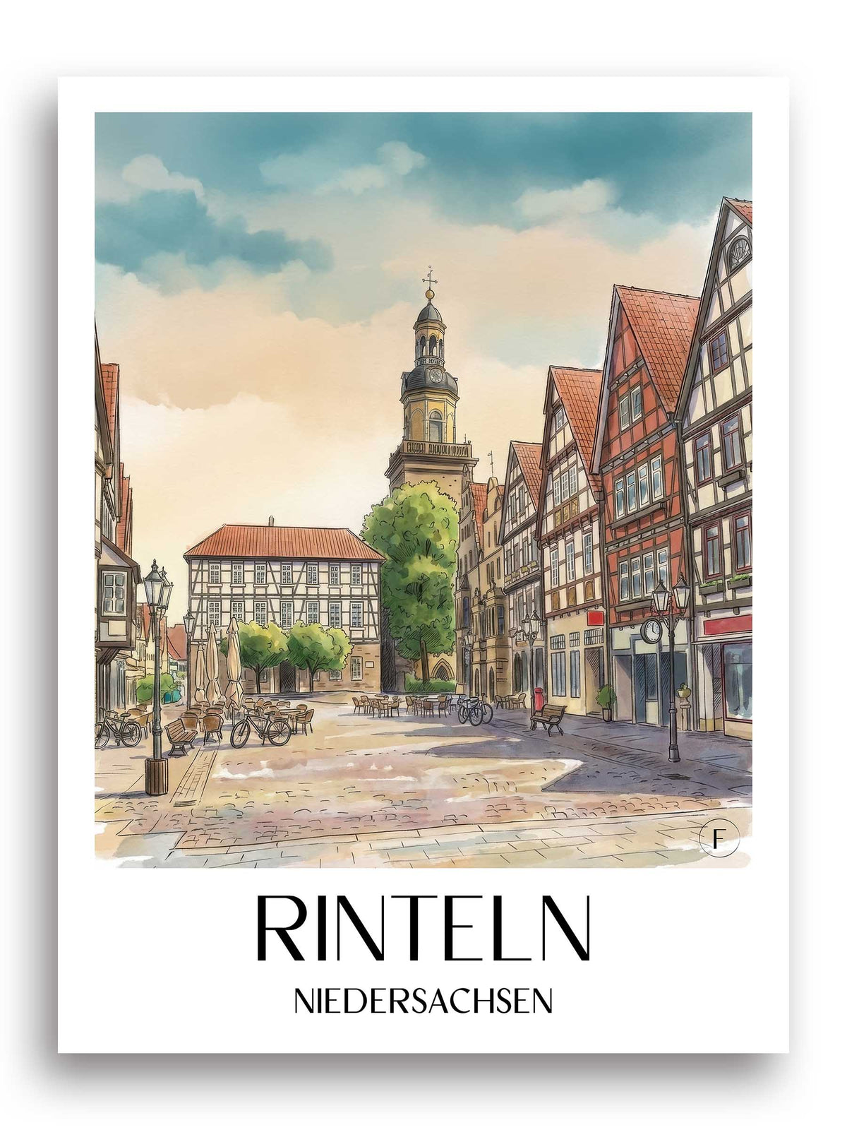 rinteln-niedersachsen-deutschland-poster-aquarell