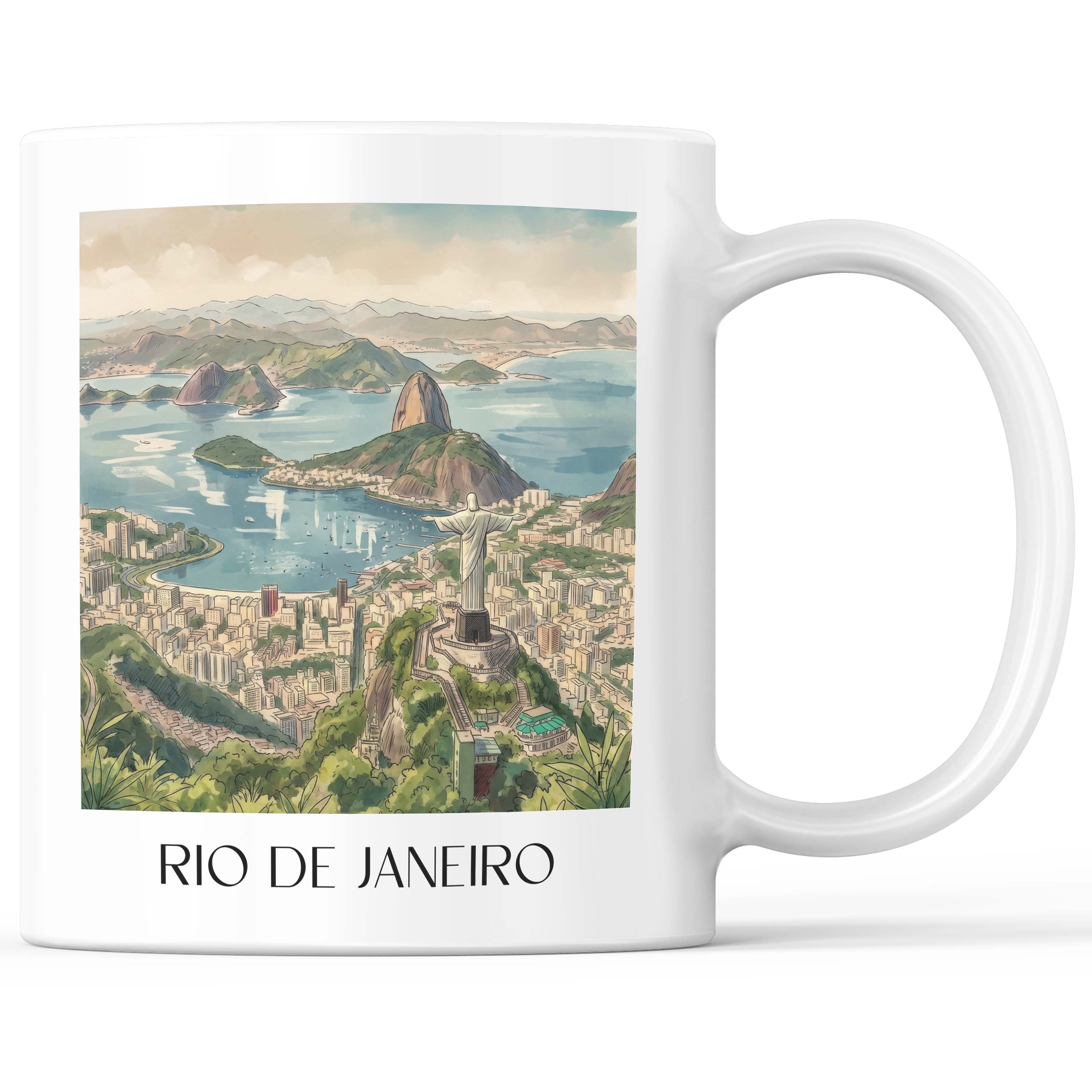 Rio de Janeiro - Brasilien Becher - Kaffeetasse im Aquarell Stil - favplace