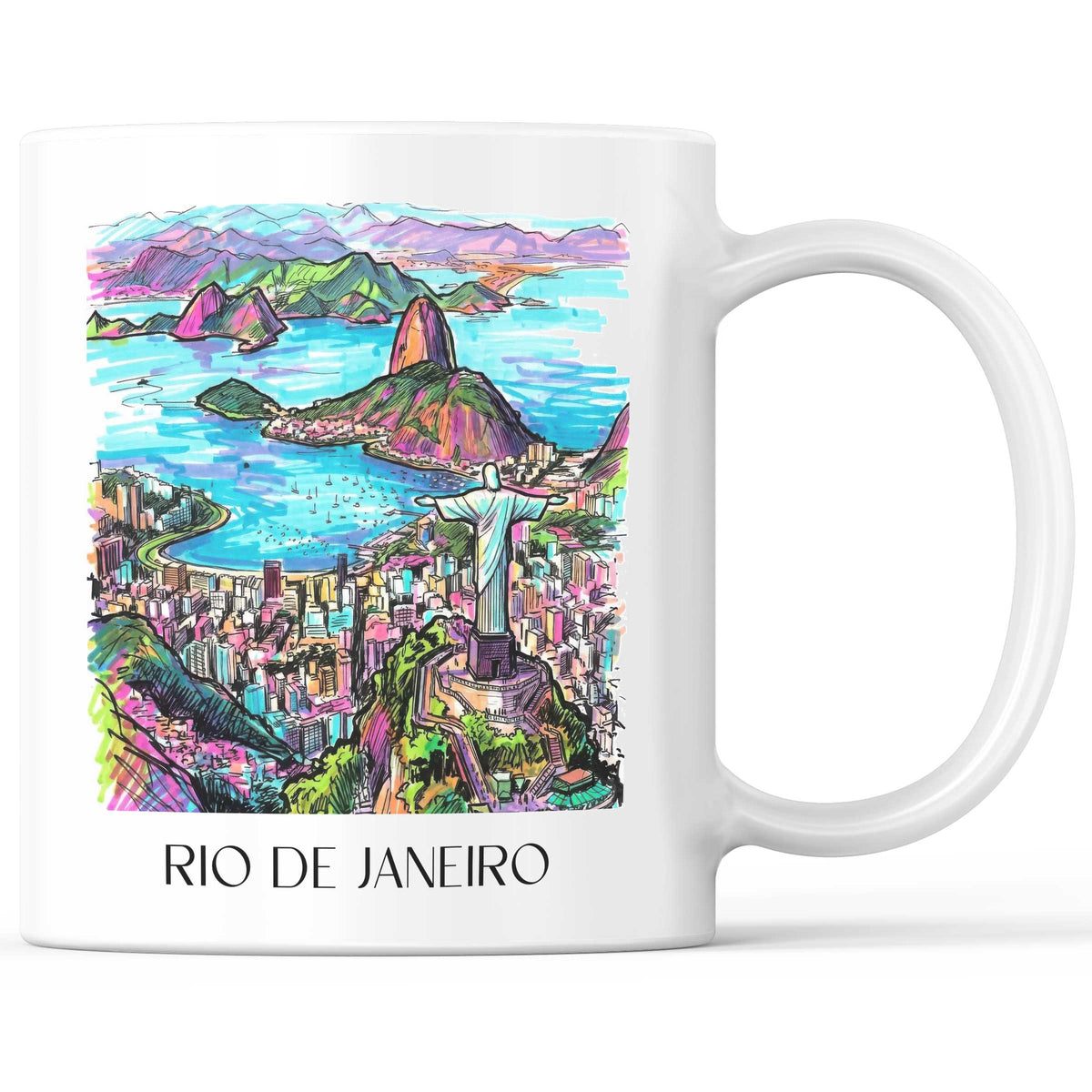 Rio de Janeiro - Brasilien Becher - Kaffeetasse im Tag Graffiti Stil - favplace