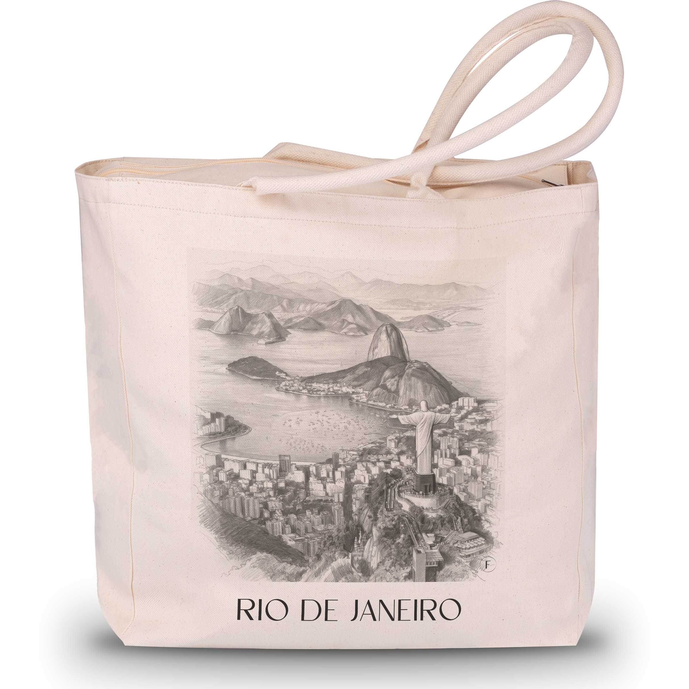 Rio de Janeiro - Brazil Tote Bag - Drawing Style Shopping Bag