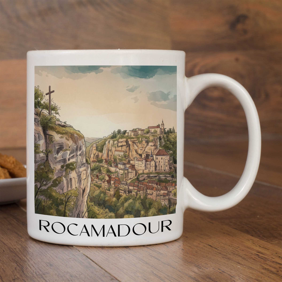 rocamadour-vallée-de-la-dordogne-frankreich-kaffeebecher-aquarell