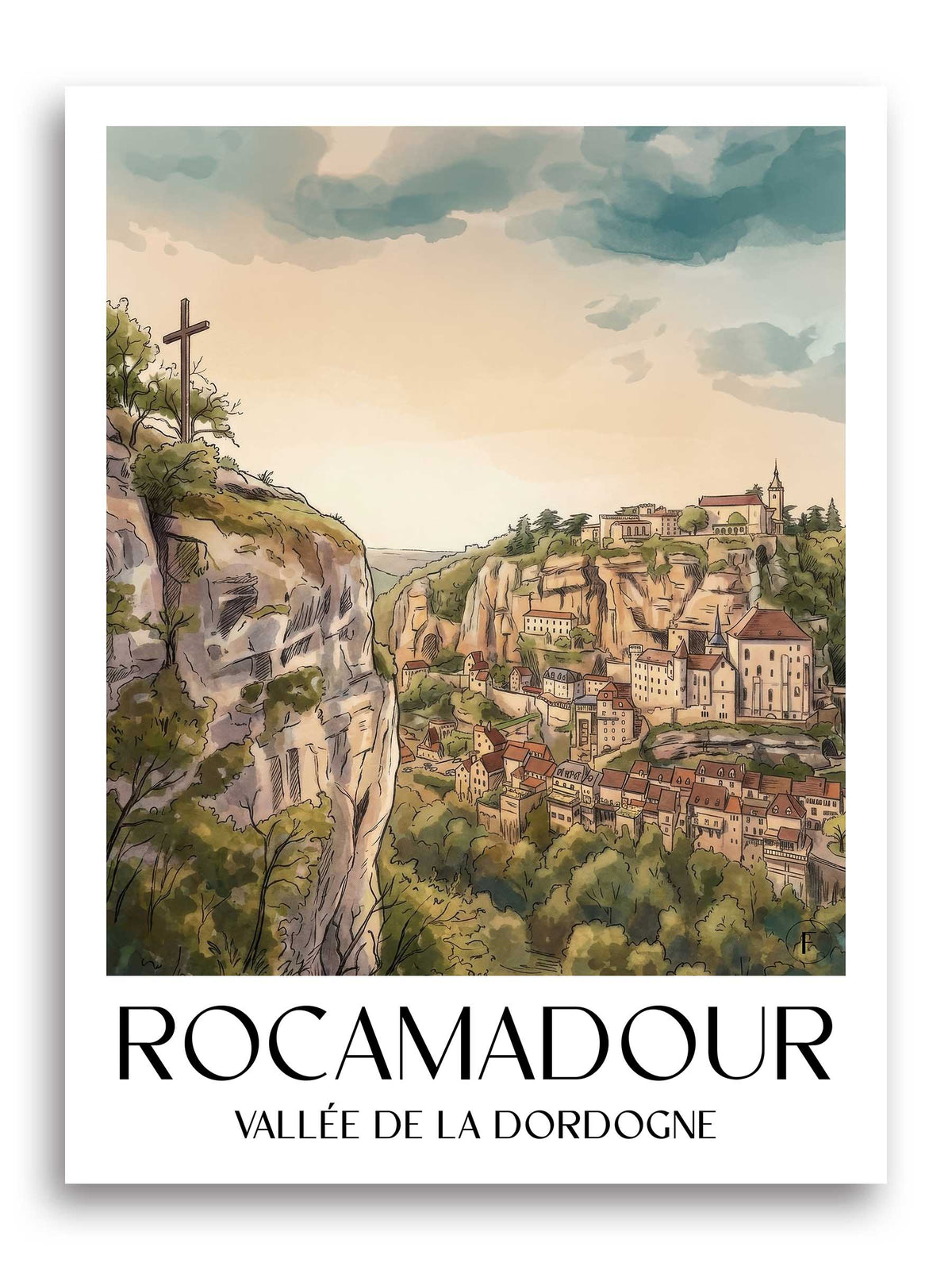 rocamadour-vallée-de-la-dordogne-frankreich-poster-aquarell