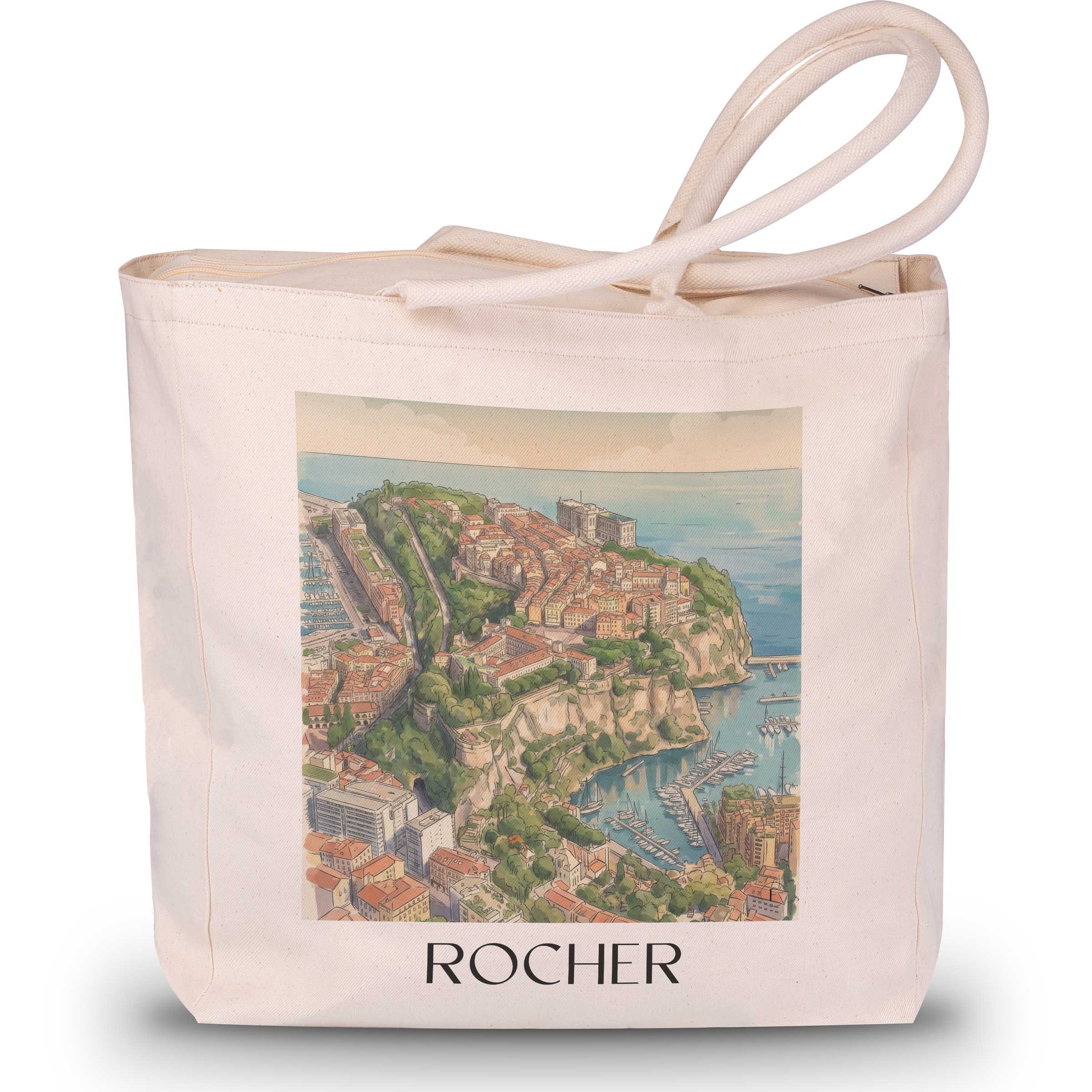 rocher-monaco-monaco-einkaufstasche-aquarell