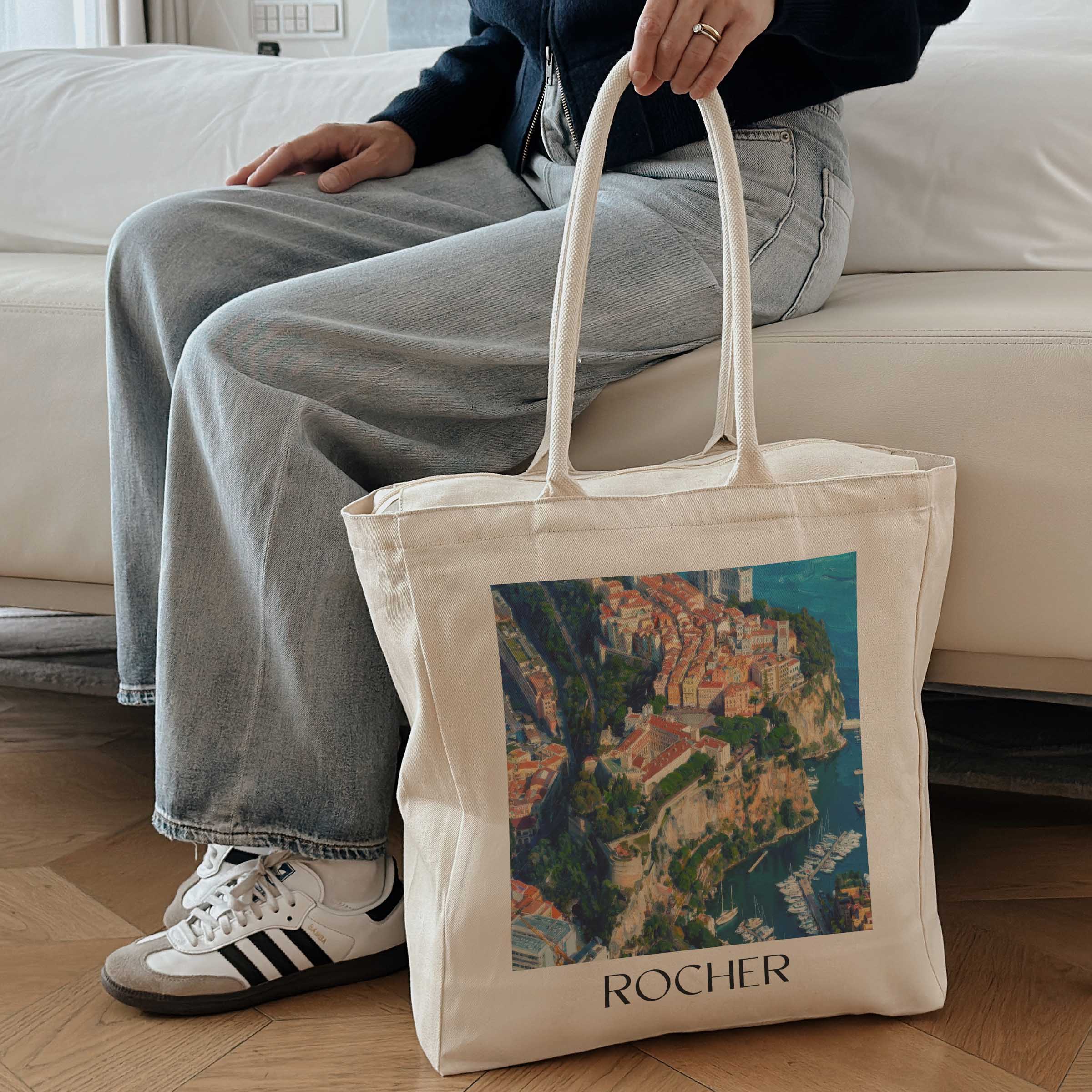rocher-monaco-monaco-einkaufstasche-oil-painting-oelgemaelde