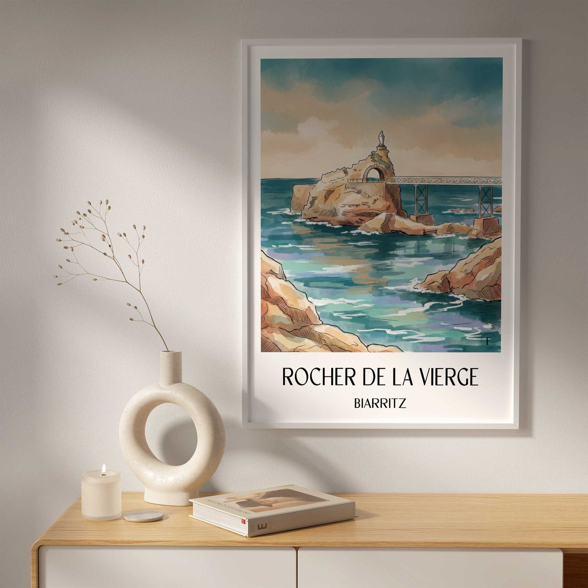 rocher-de-la-vierge-biarritz-frankreich-poster-aquarell