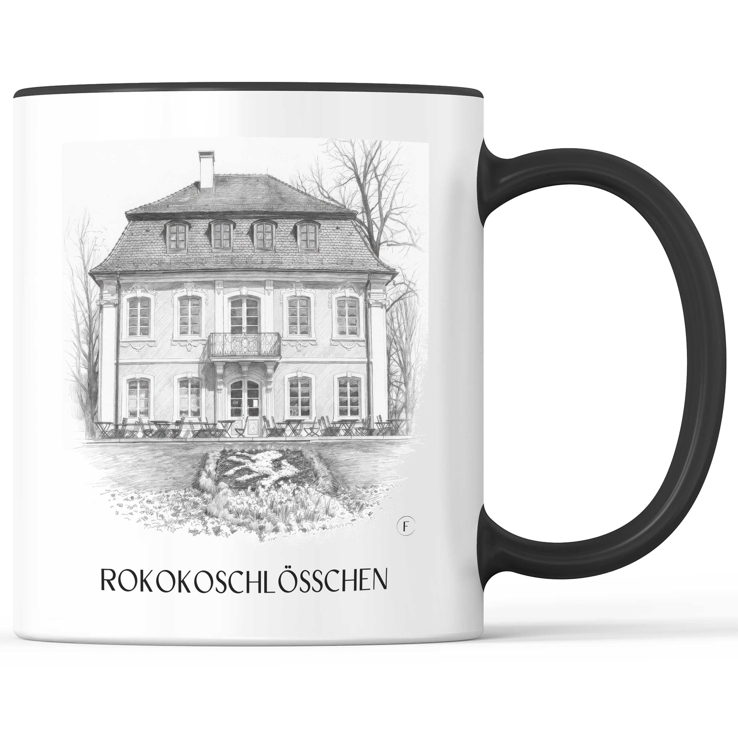 rokokoschlösschen-schwäbisch-gmünd-deutschland-kaffeebecher-bleistift-zeichnung-drawing