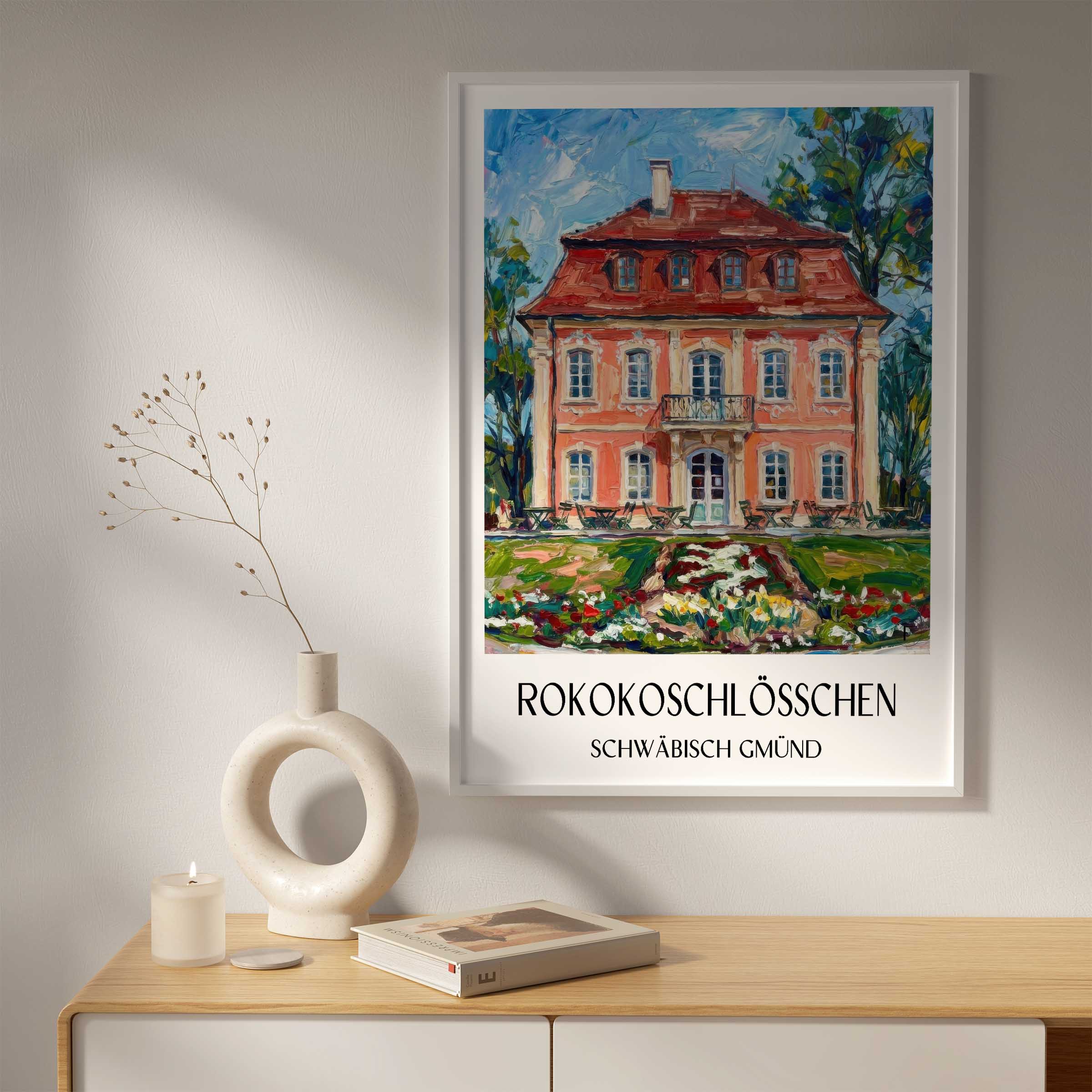 rokokoschlösschen-schwäbisch-gmünd-deutschland-poster-oil-painting-oelgemaelde