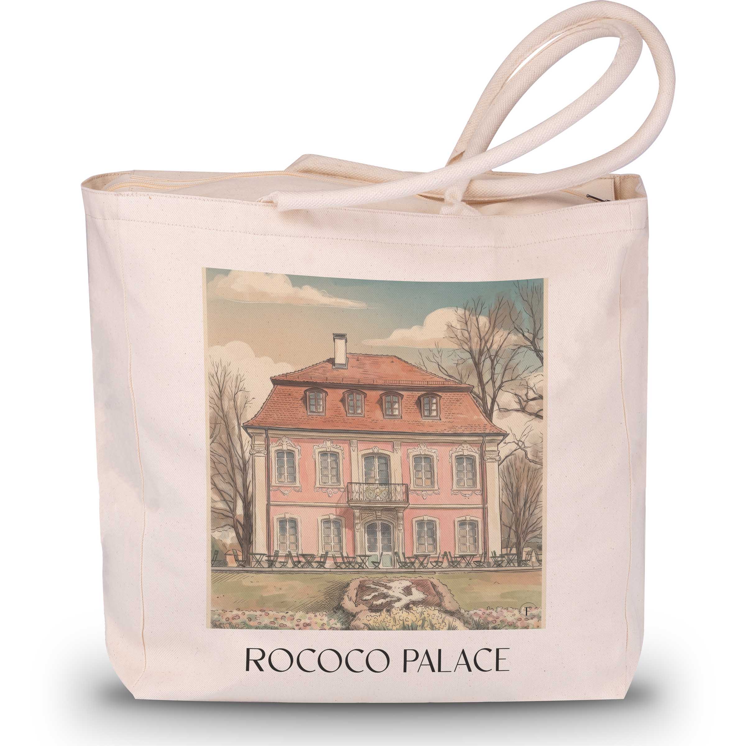Rokokoschlösschen Shopping Tasche - Schwäbisch Gmünd - Deutschland Tote Bag - Einkaufstasche im Aquarell Stil - favplace