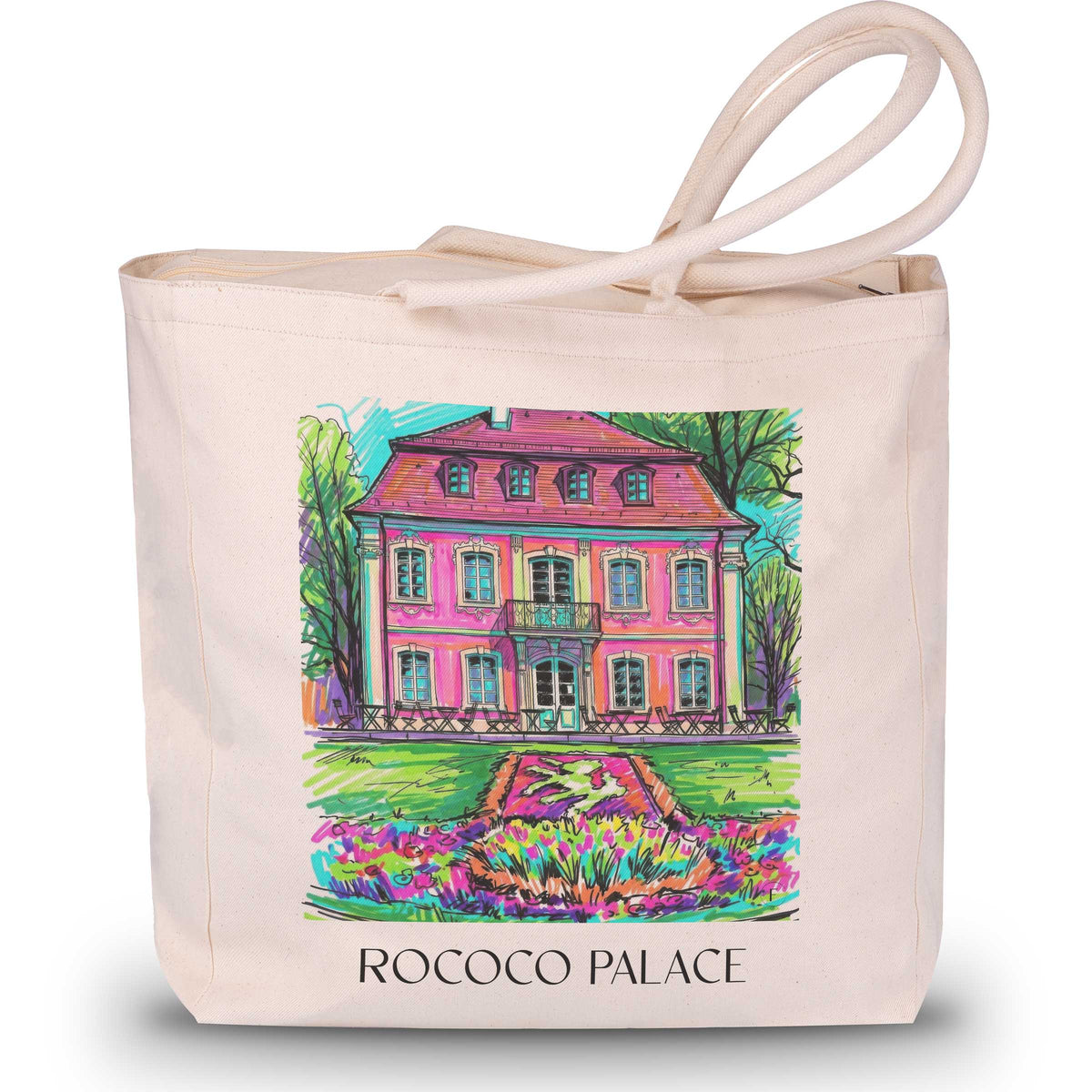 Rokokoschlösschen Shopping Tasche - Schwäbisch Gmünd - Deutschland Tote Bag - Einkaufstasche im Tag Graffiti Stil - favplace