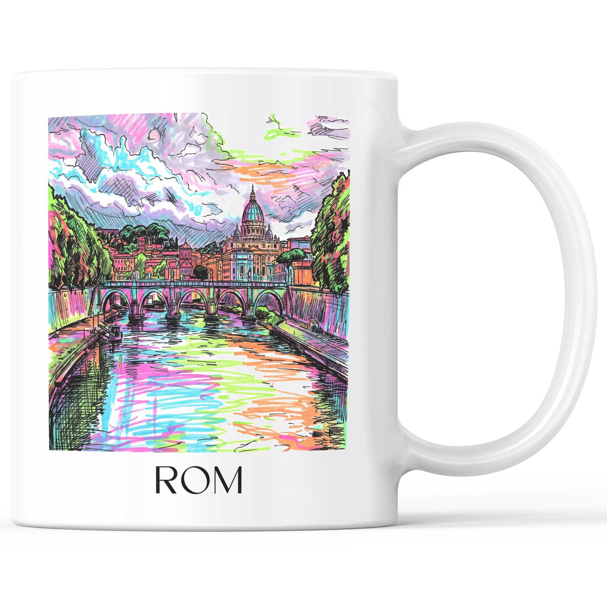 Rom - Italien Becher - Kaffeetasse im Tag Graffiti Stil - favplace