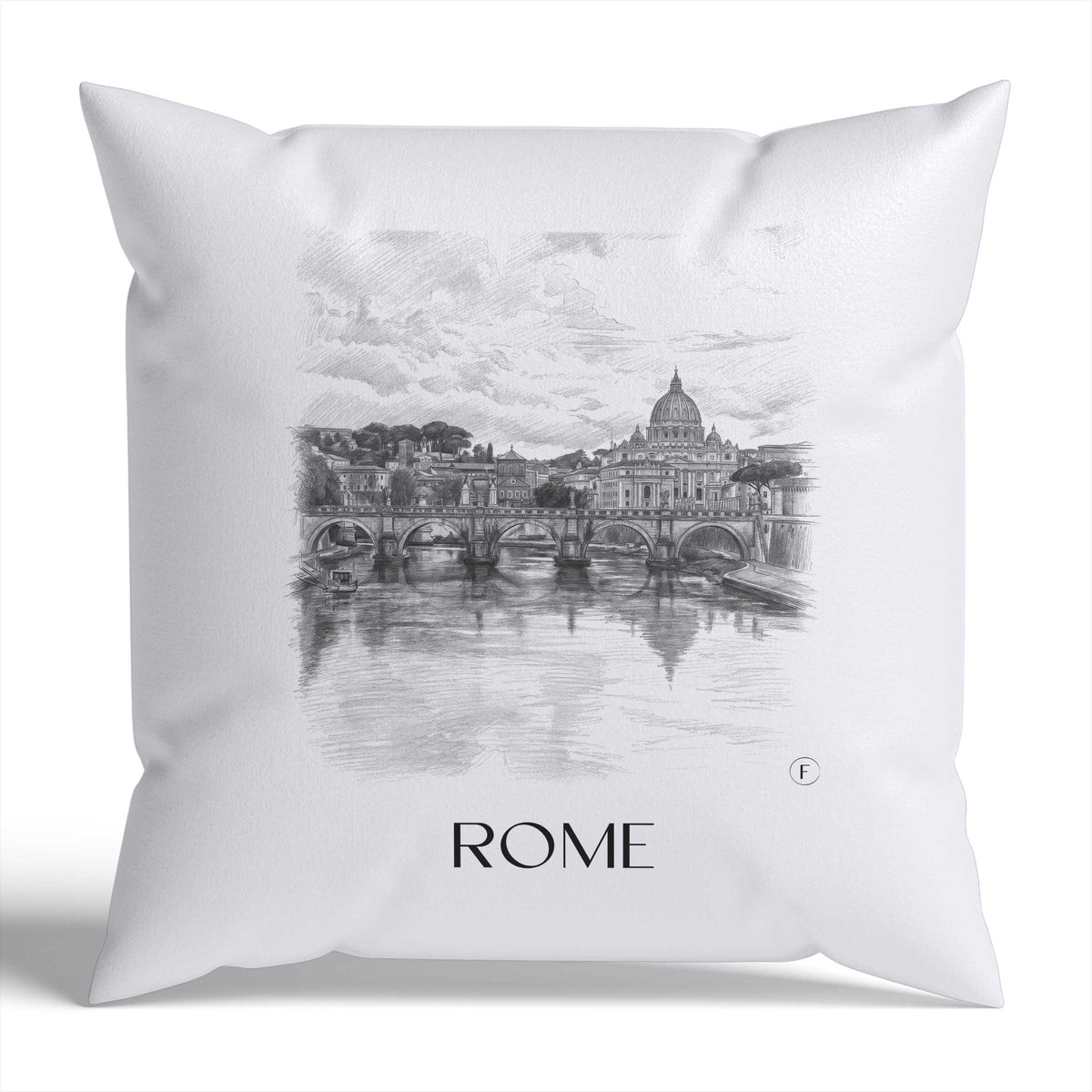 Rom Kissenhülle - Zierkissen Bezug - Italien - Italien Kissen bzw. Kissenbezug im Zeichnung Stil - favplace