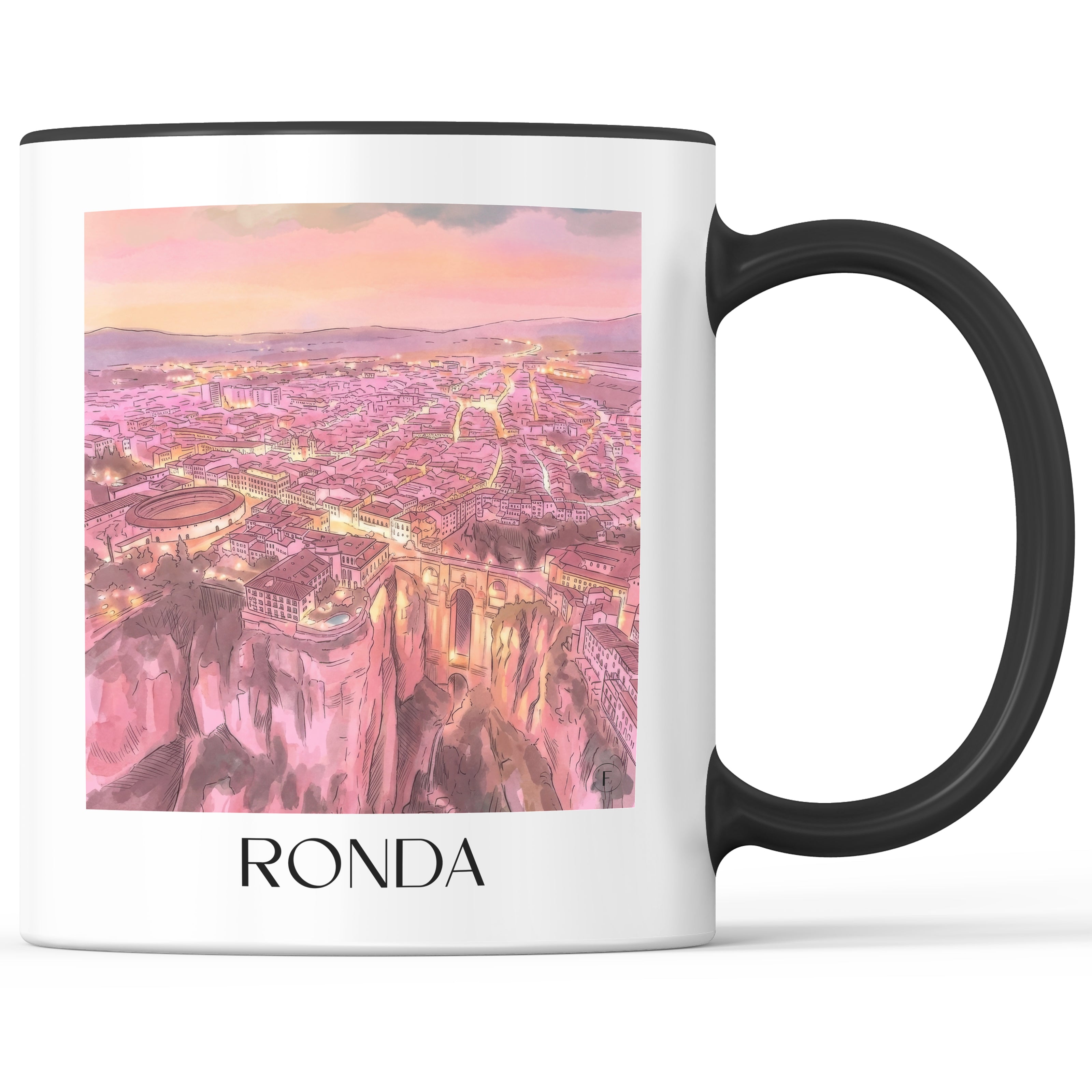 ronda-spanien-spanien-kaffeebecher-aquarell-pink-rosa