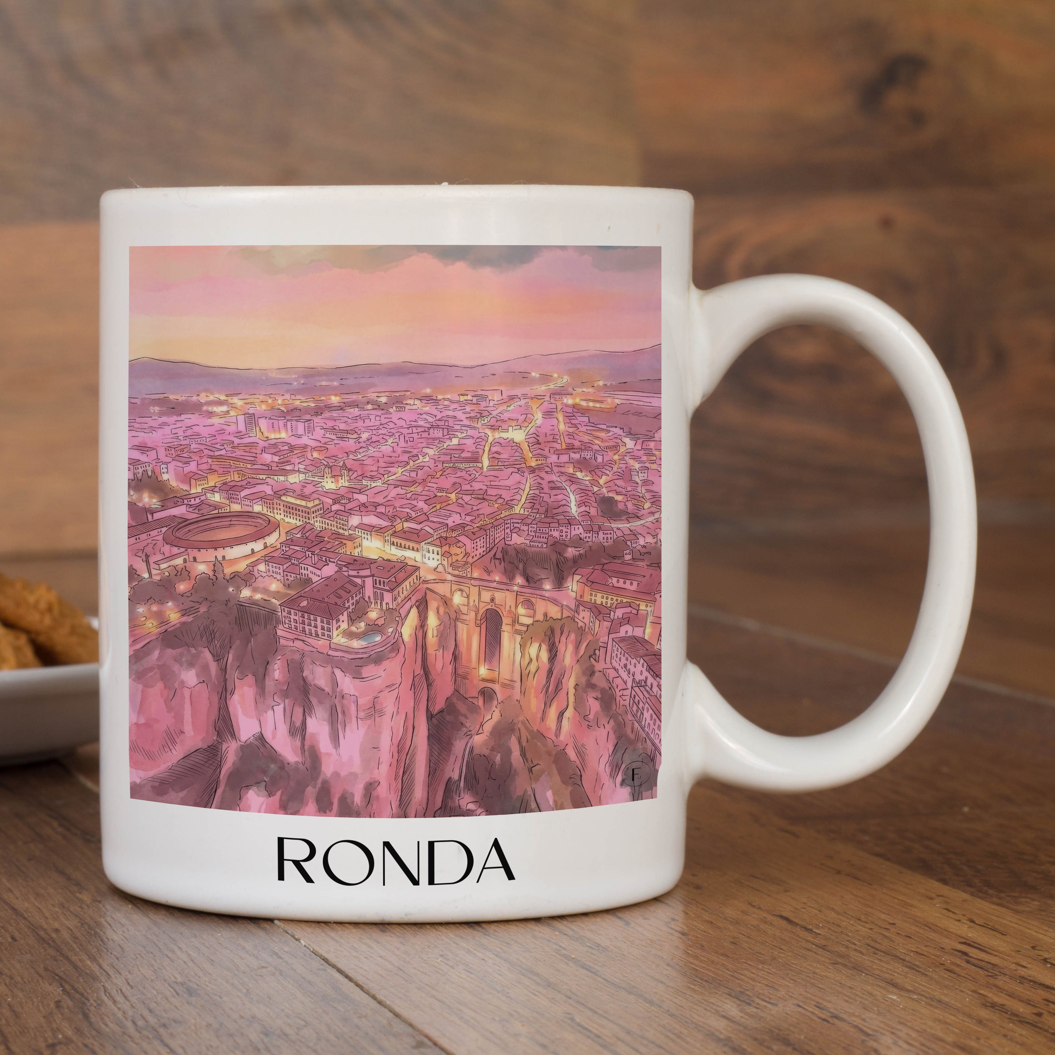 ronda-spanien-spanien-kaffeebecher-aquarell-pink-rosa
