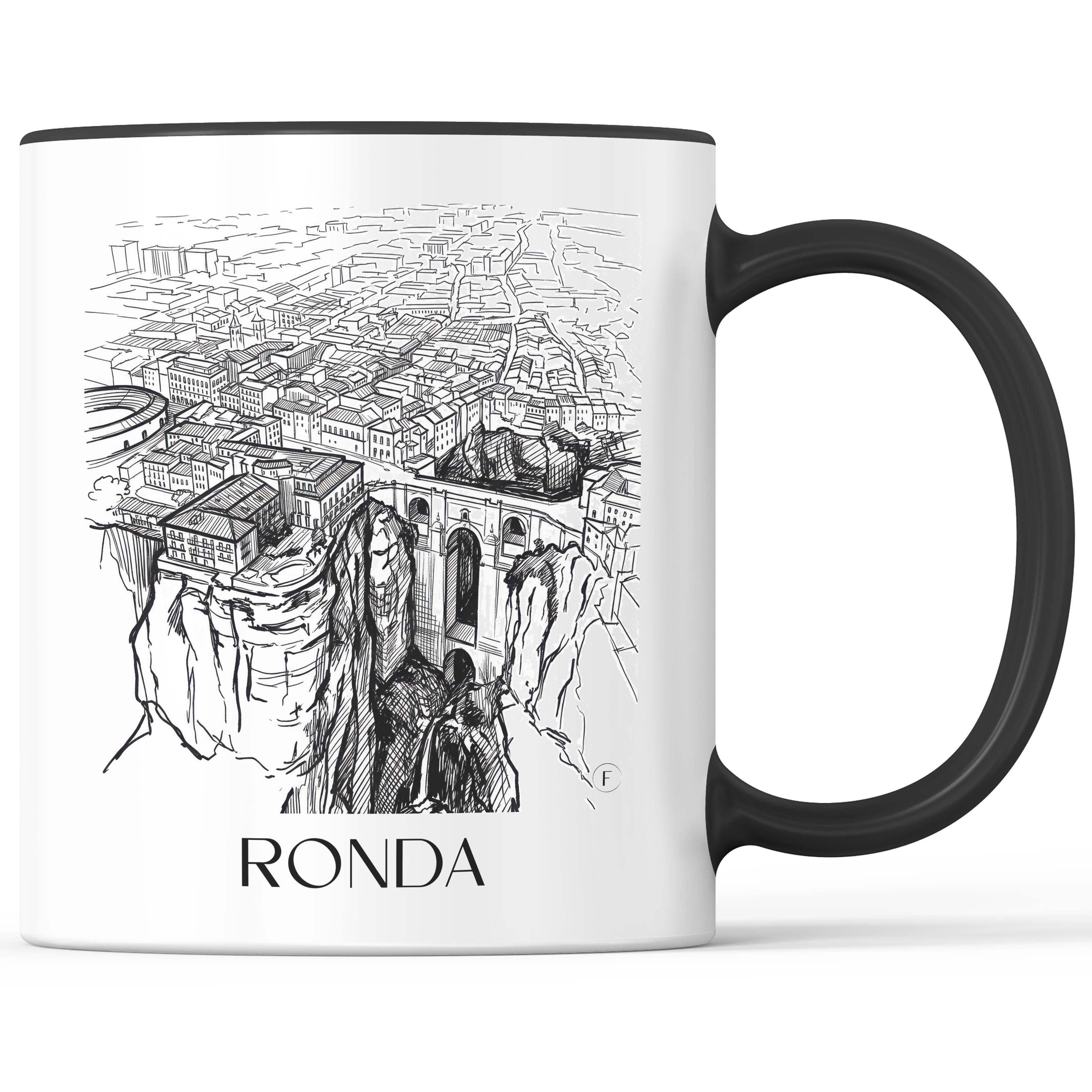 ronda-spanien-spanien-kaffeebecher-skizze