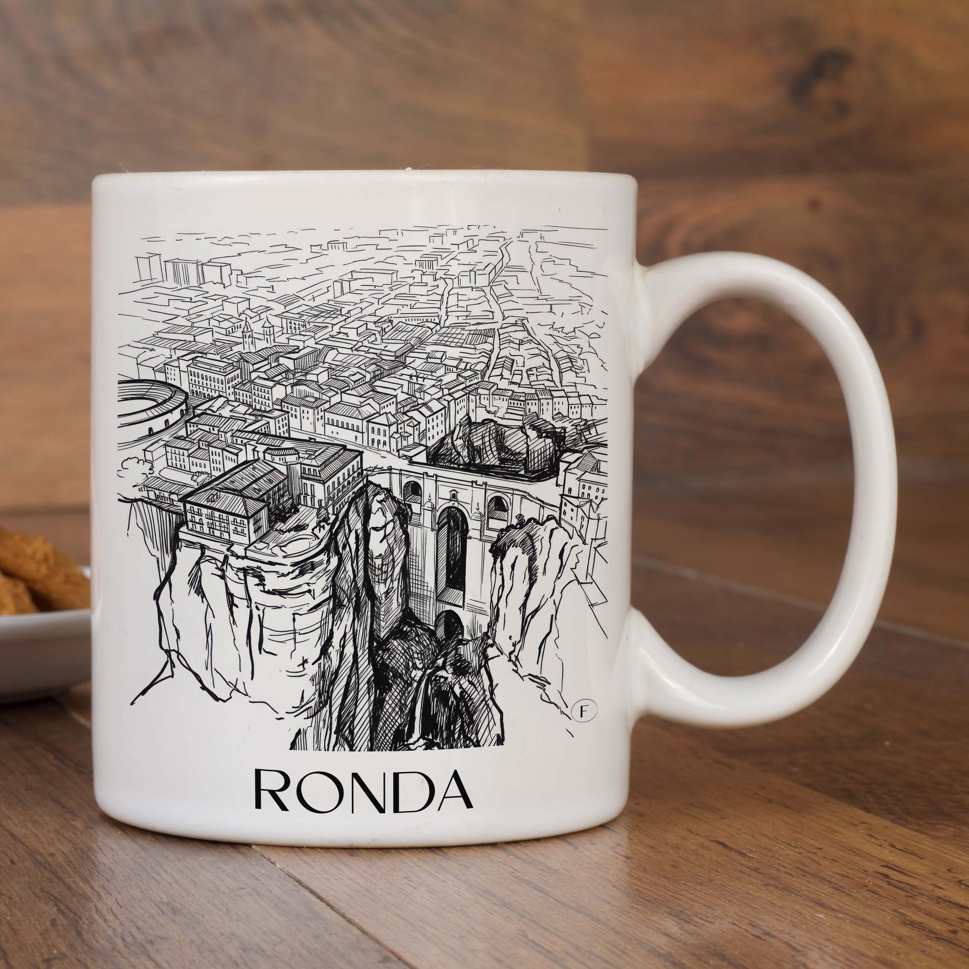 ronda-spanien-spanien-kaffeebecher-skizze