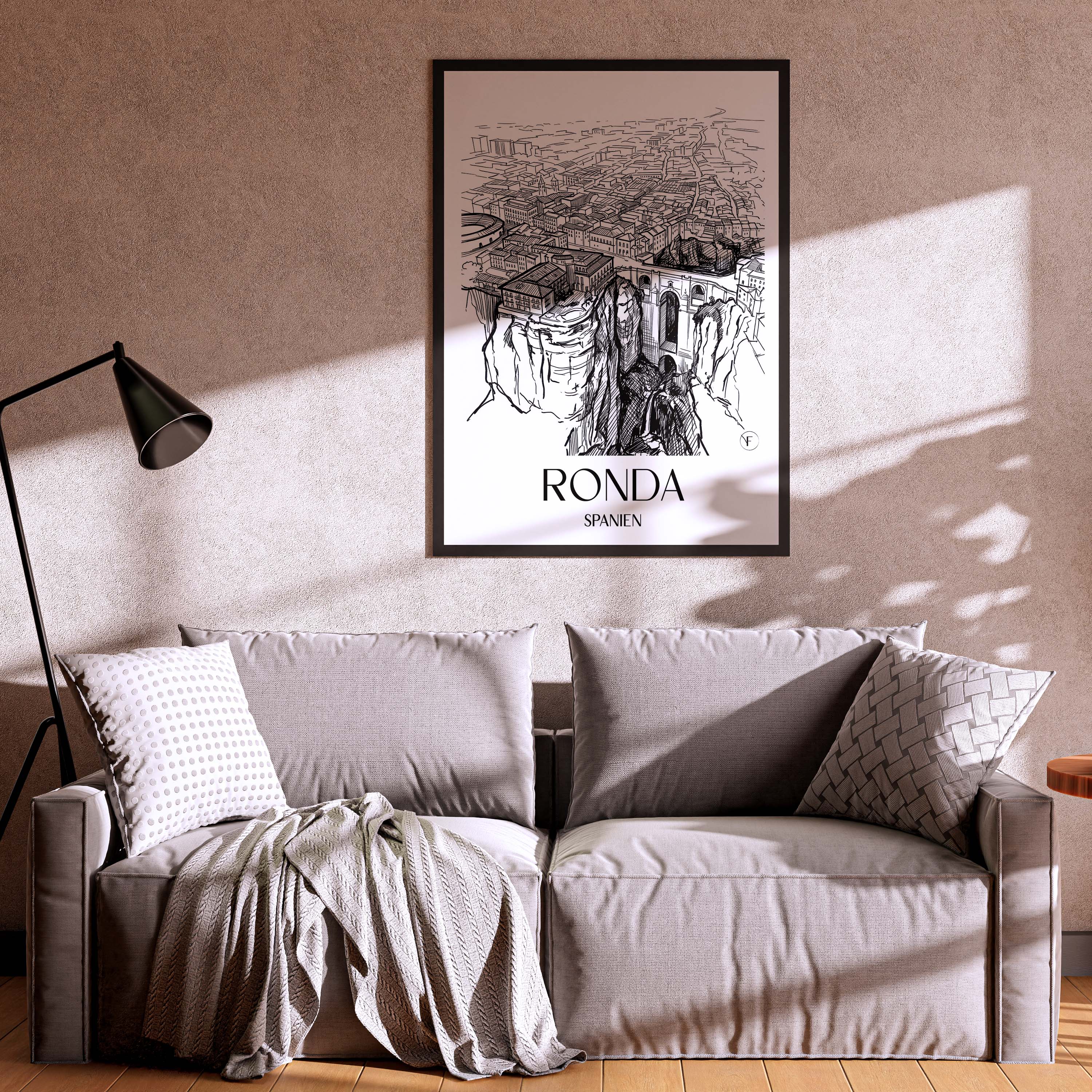 ronda-spanien-spanien-und-spanien-poster-skizze