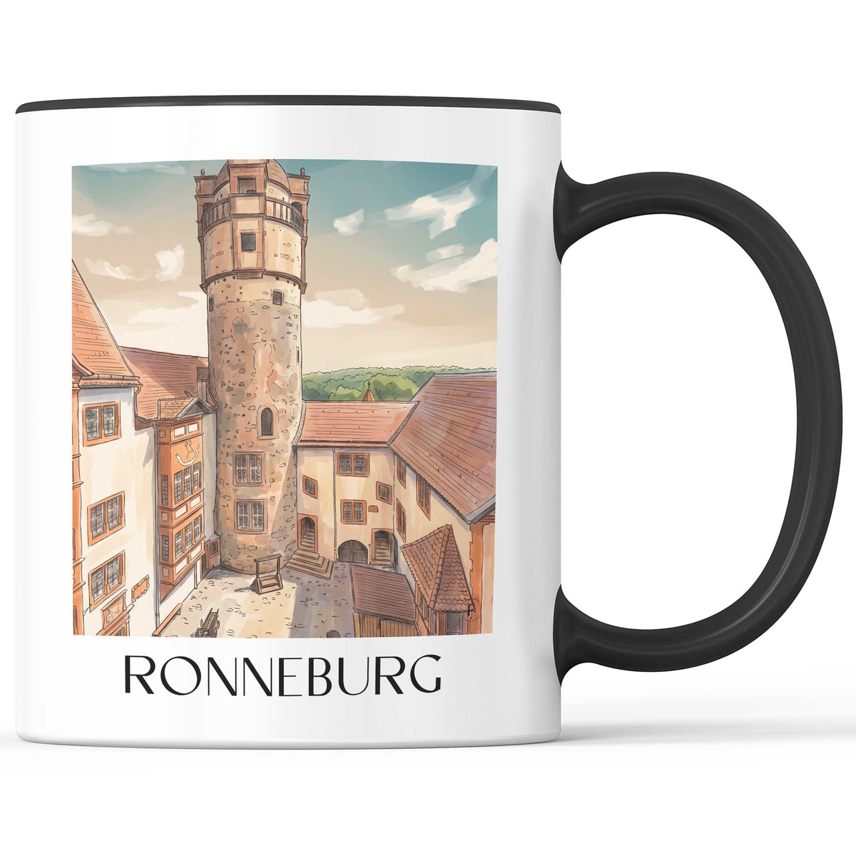 ronneburg-wetterau-deutschland-kaffeebecher-aquarell