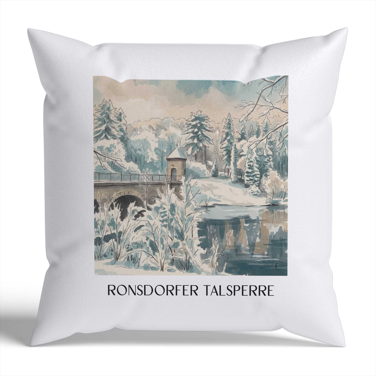 ronsdorfer-talsperre-wuppertal-deutschland-kissenbezug-aquarell