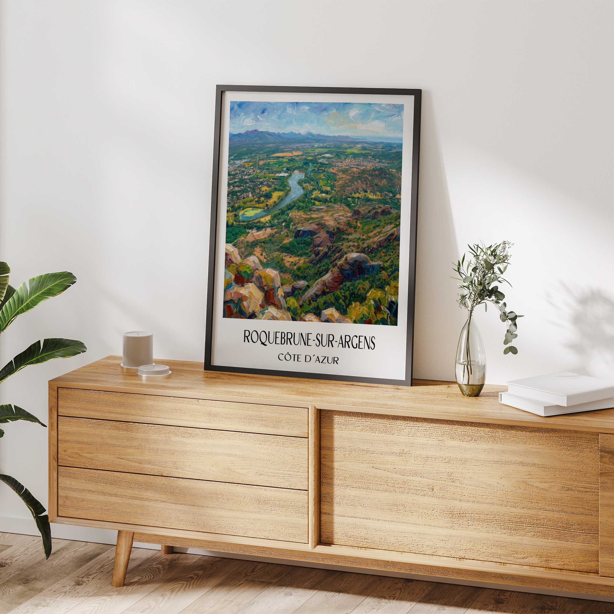 roquebrune-sur-argens-côte-d´azur-frankreich-poster-oil-painting-oelgemaelde