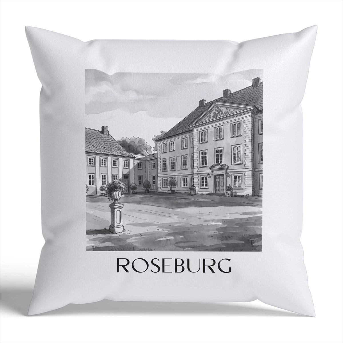 roseburg-schleswig-holstein-deutschland-kissenbezug-aquarell-schwarz-weiss
