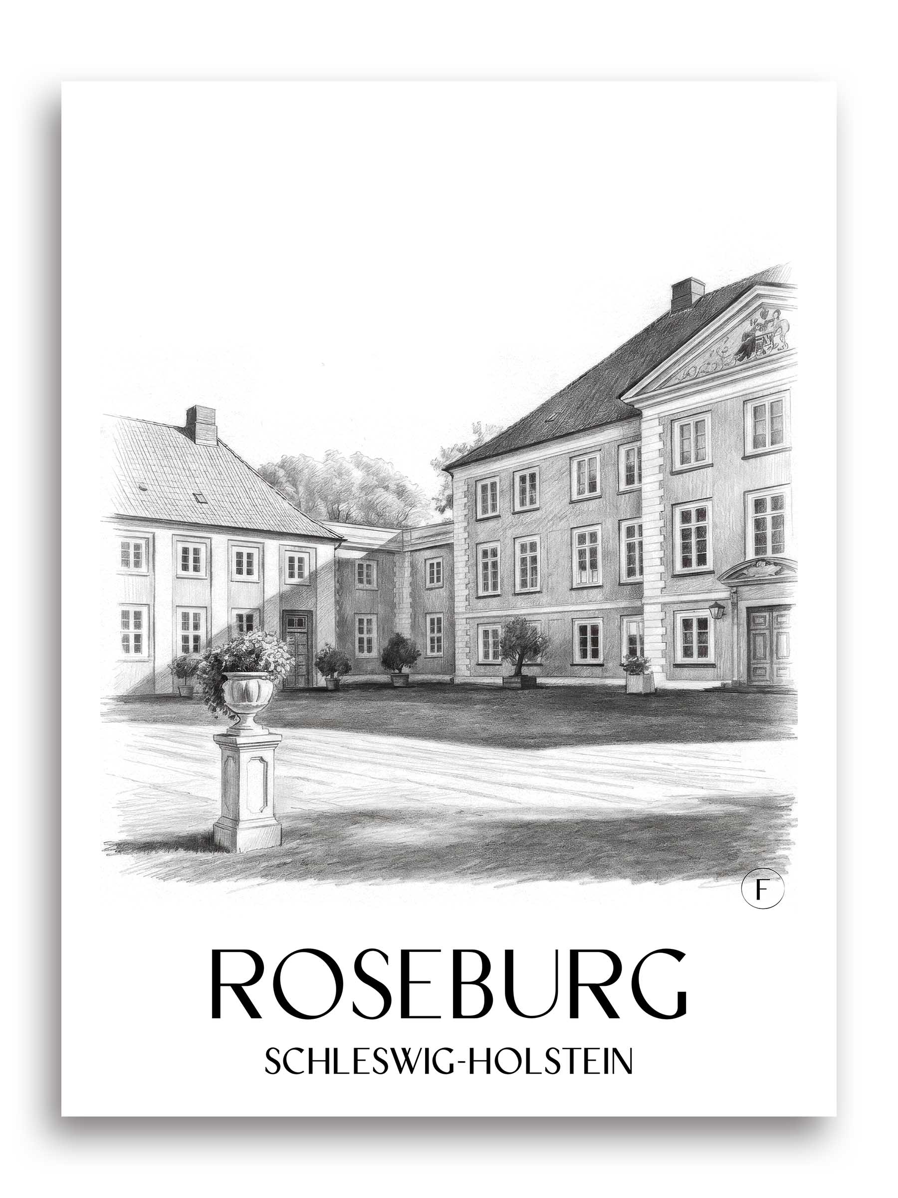 roseburg-schleswig-holstein-deutschland-poster-bleistift-zeichnung-drawing