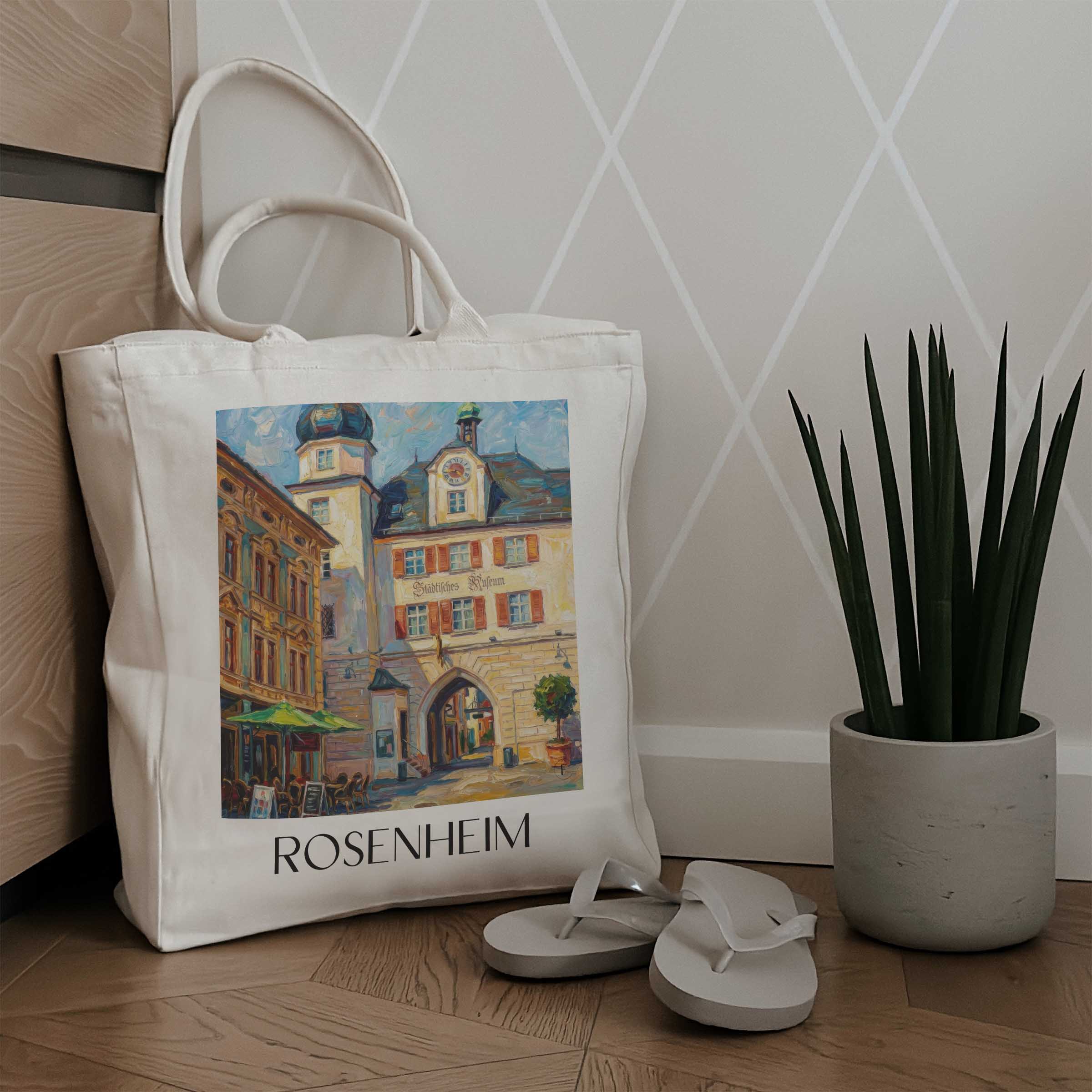 rosenheim-oberbayern-deutschland-einkaufstasche-oil-painting-oelgemaelde