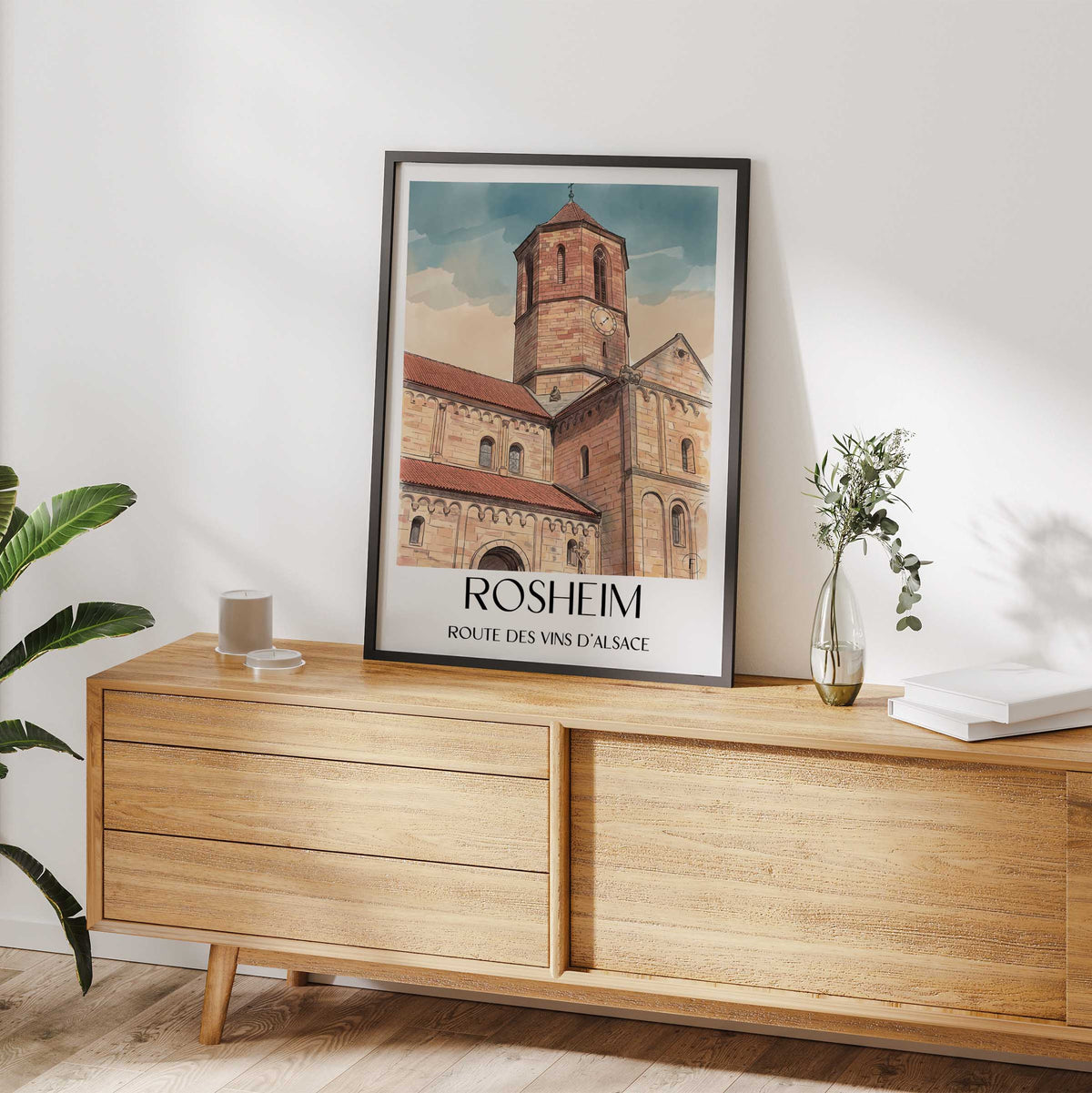 rosheim-route-des-vins-d'alsace-frankreich-poster-aquarell