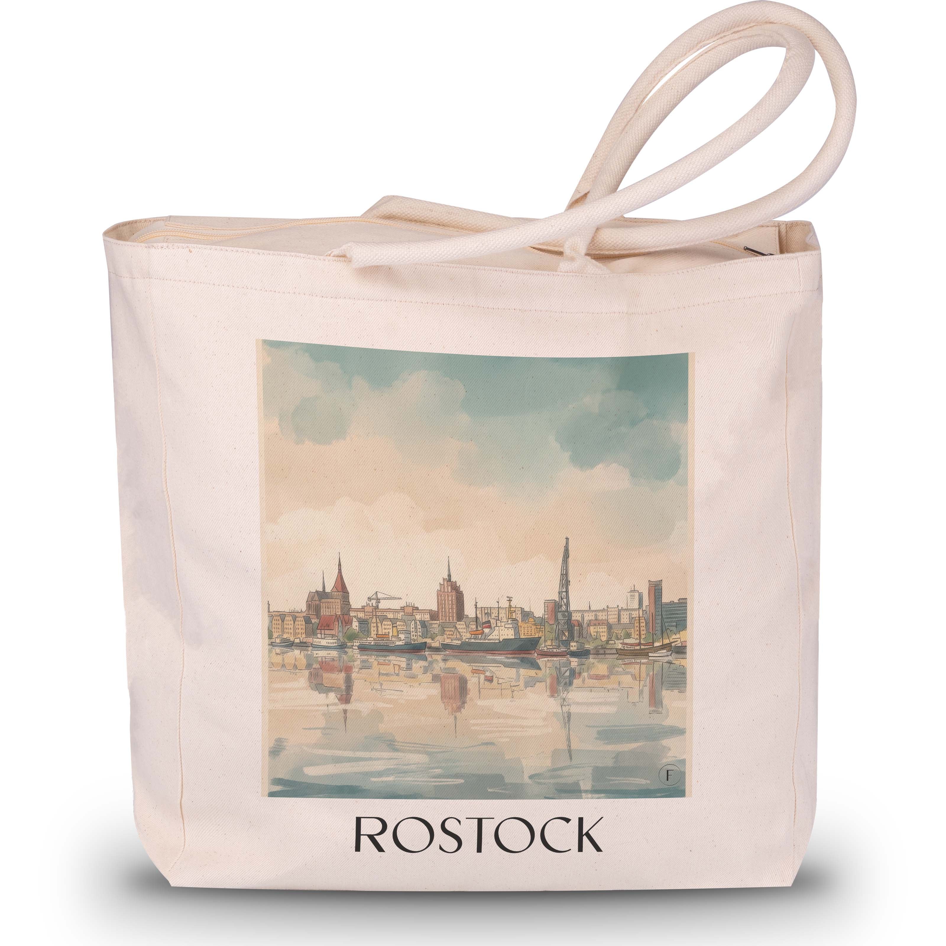 rostock-deutschland-einkaufstasche-aquarell