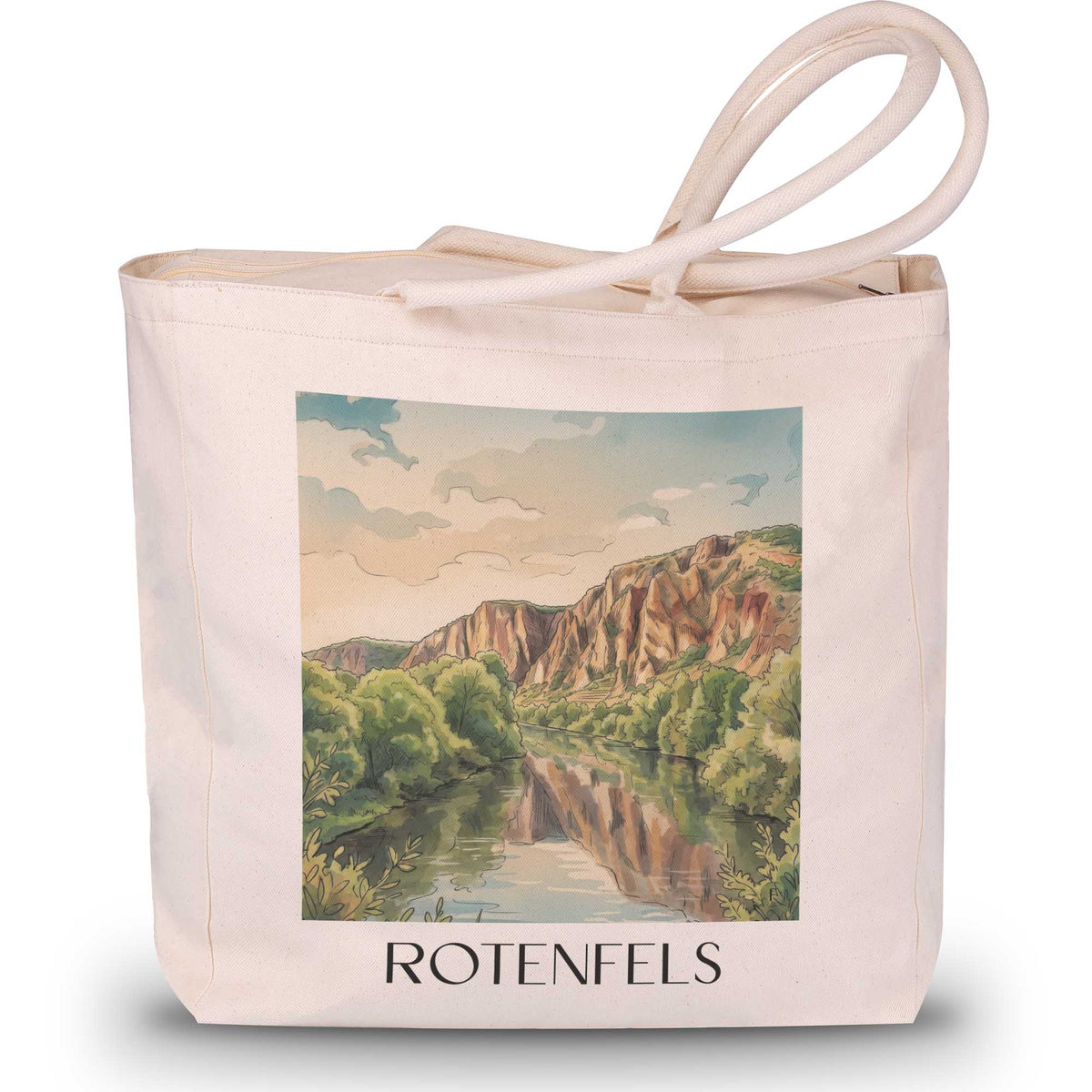 rotenfels-bad-kreuznach-deutschland-einkaufstasche-aquarell