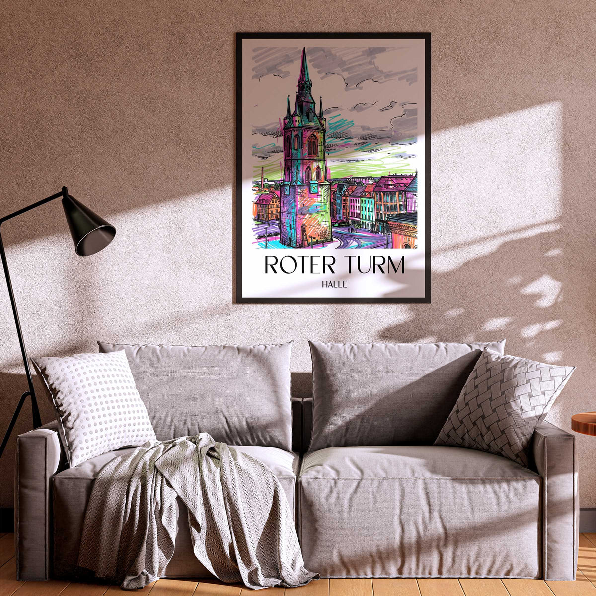 roter-turm-halle-deutschland-poster-graffiti