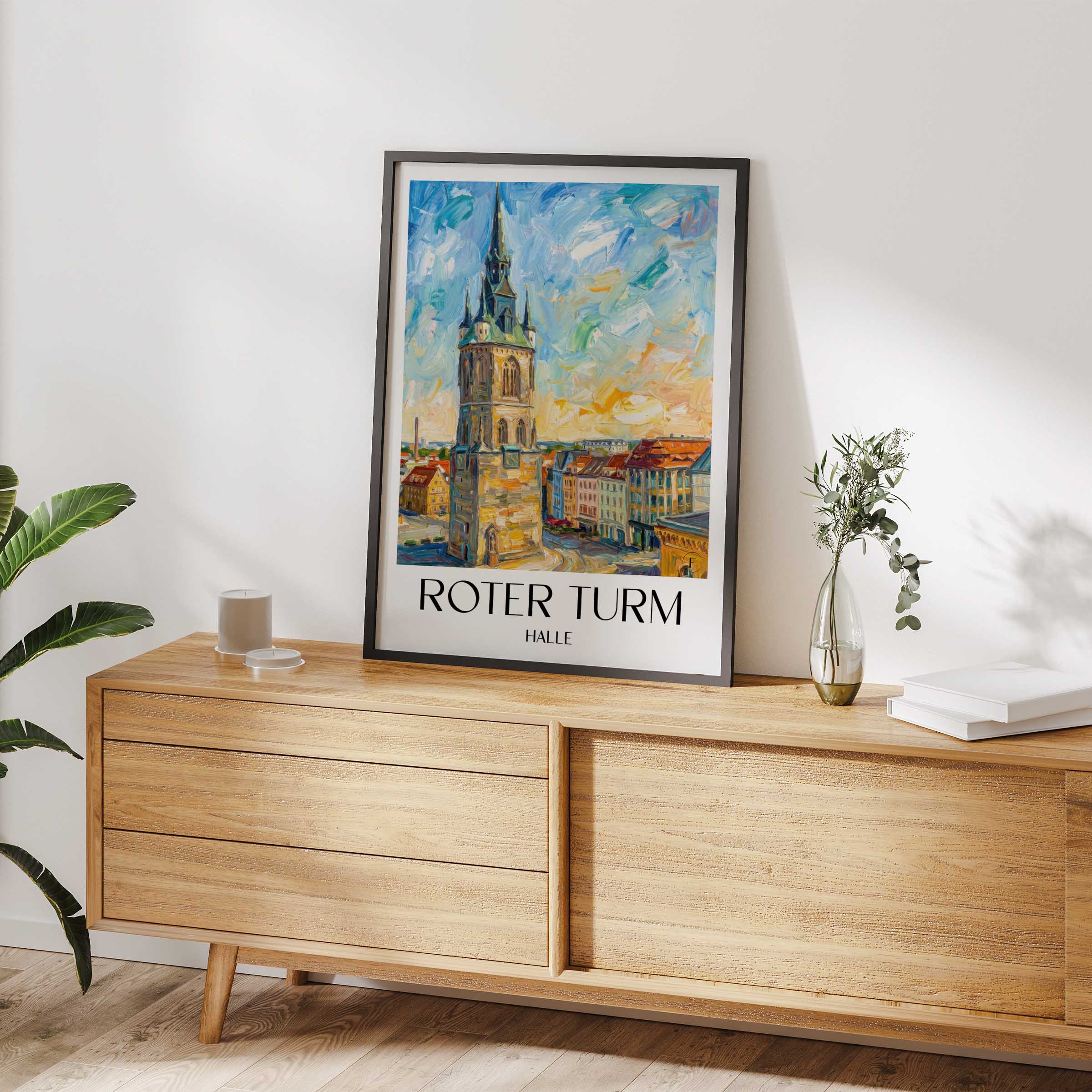 roter-turm-halle-deutschland-poster-oil-painting-oelgemaelde
