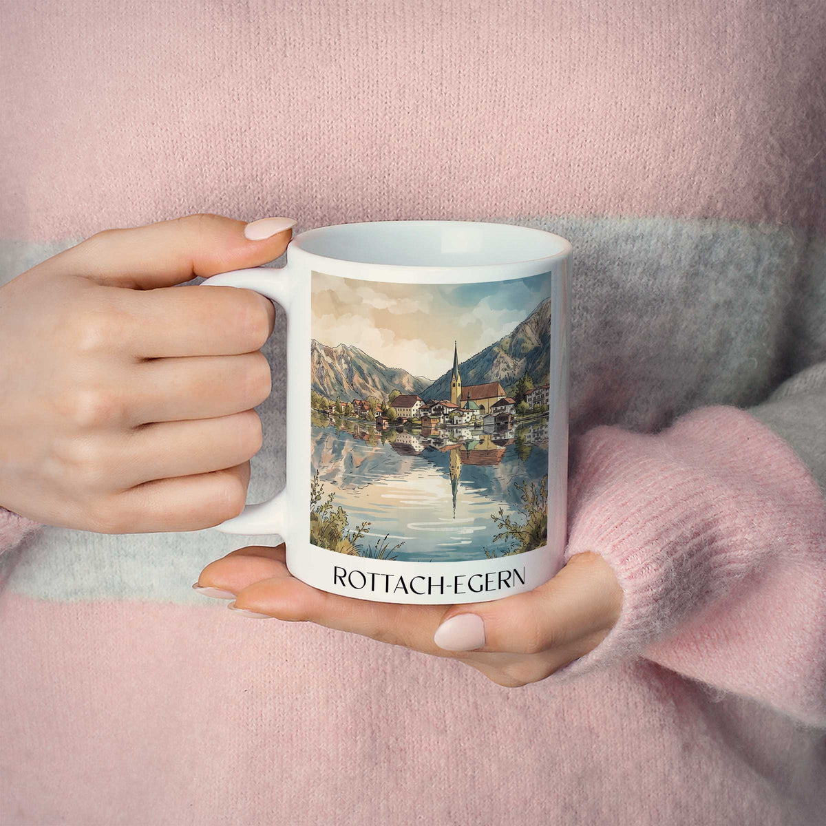 rottach-egern-tegernsee-deutschland-kaffeebecher-aquarell