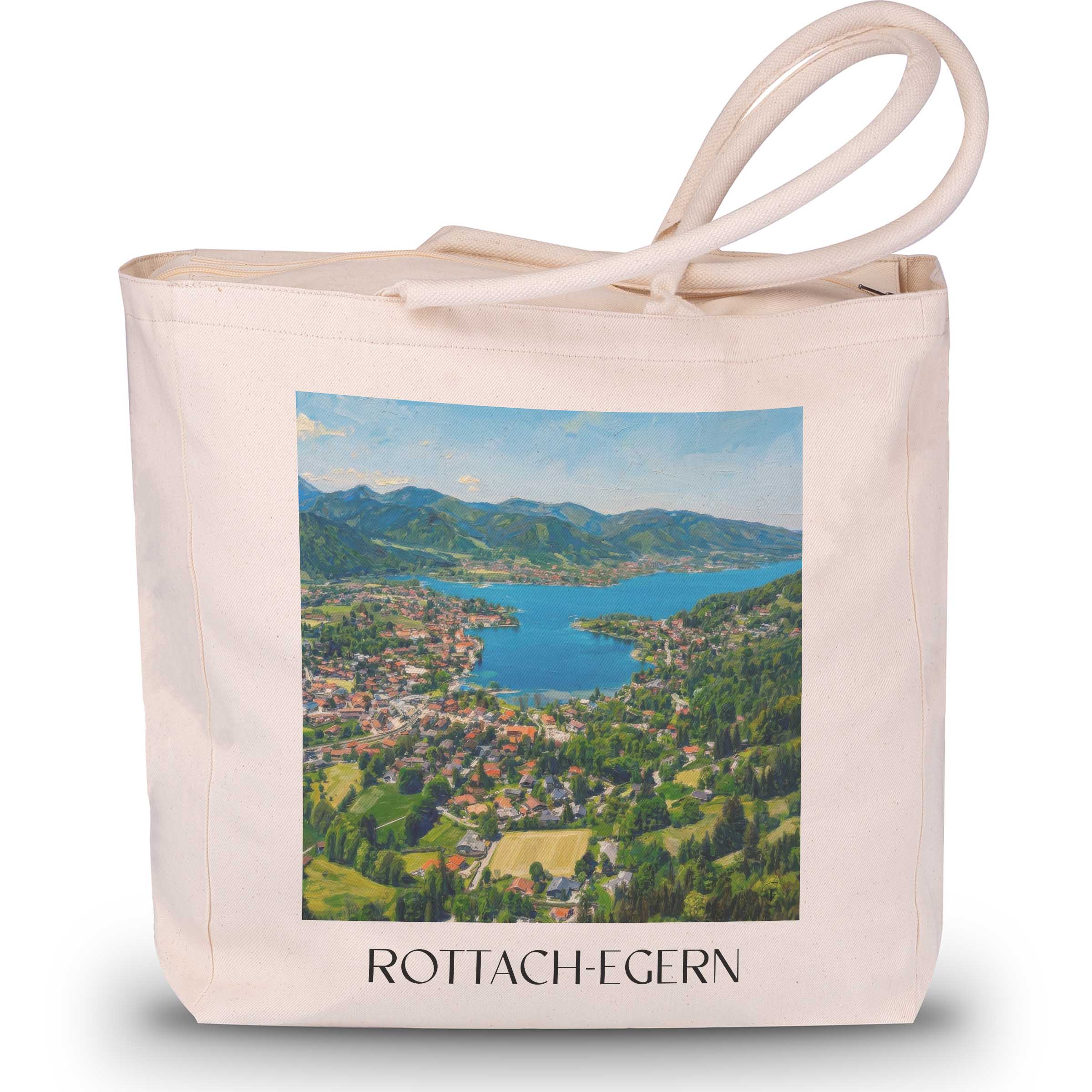 rottach-egern-tegernsee-deutschland-einkaufstasche-oil-painting-oelgemaelde