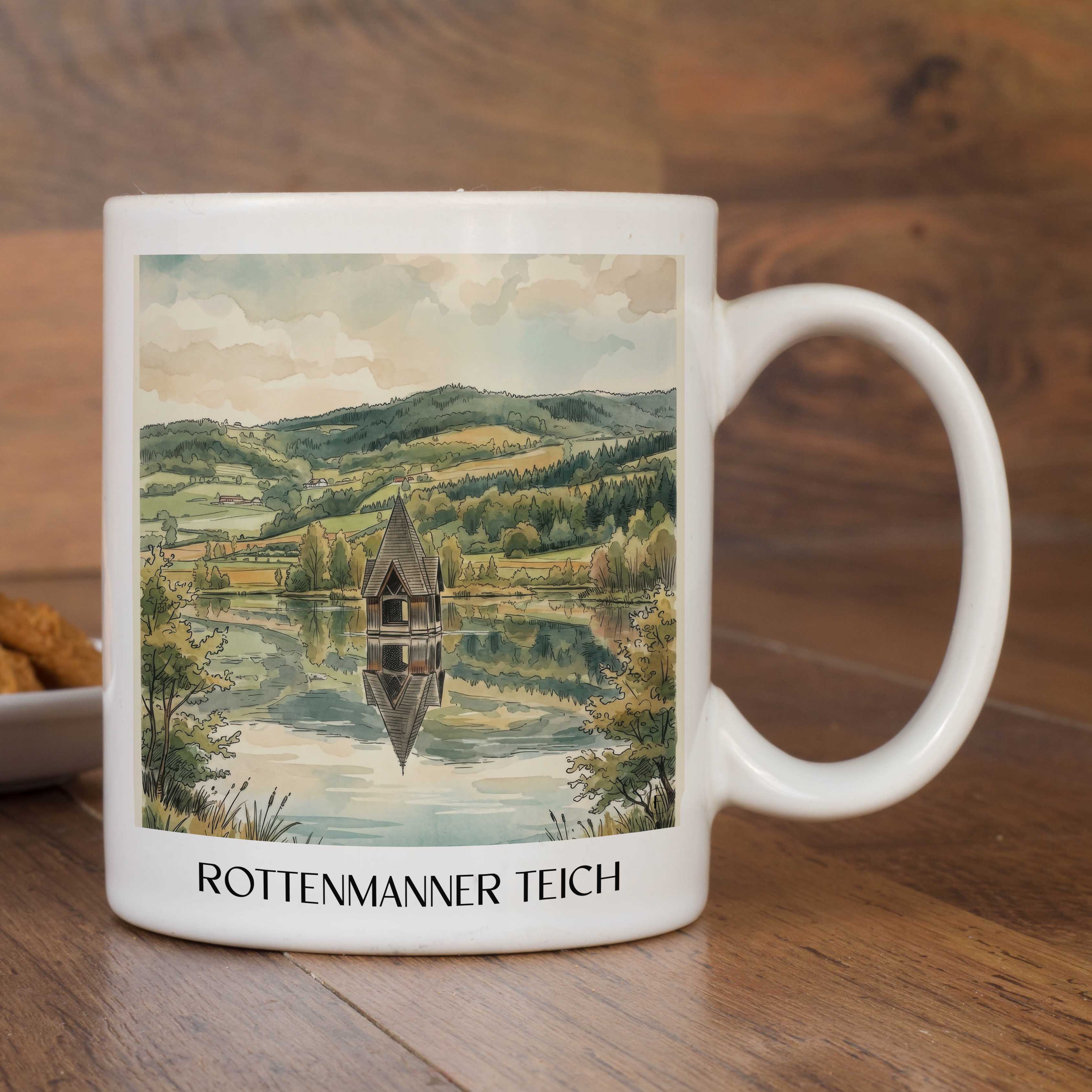 rottenmanner-teich-steiermark-österreich-kaffeebecher-aquarell