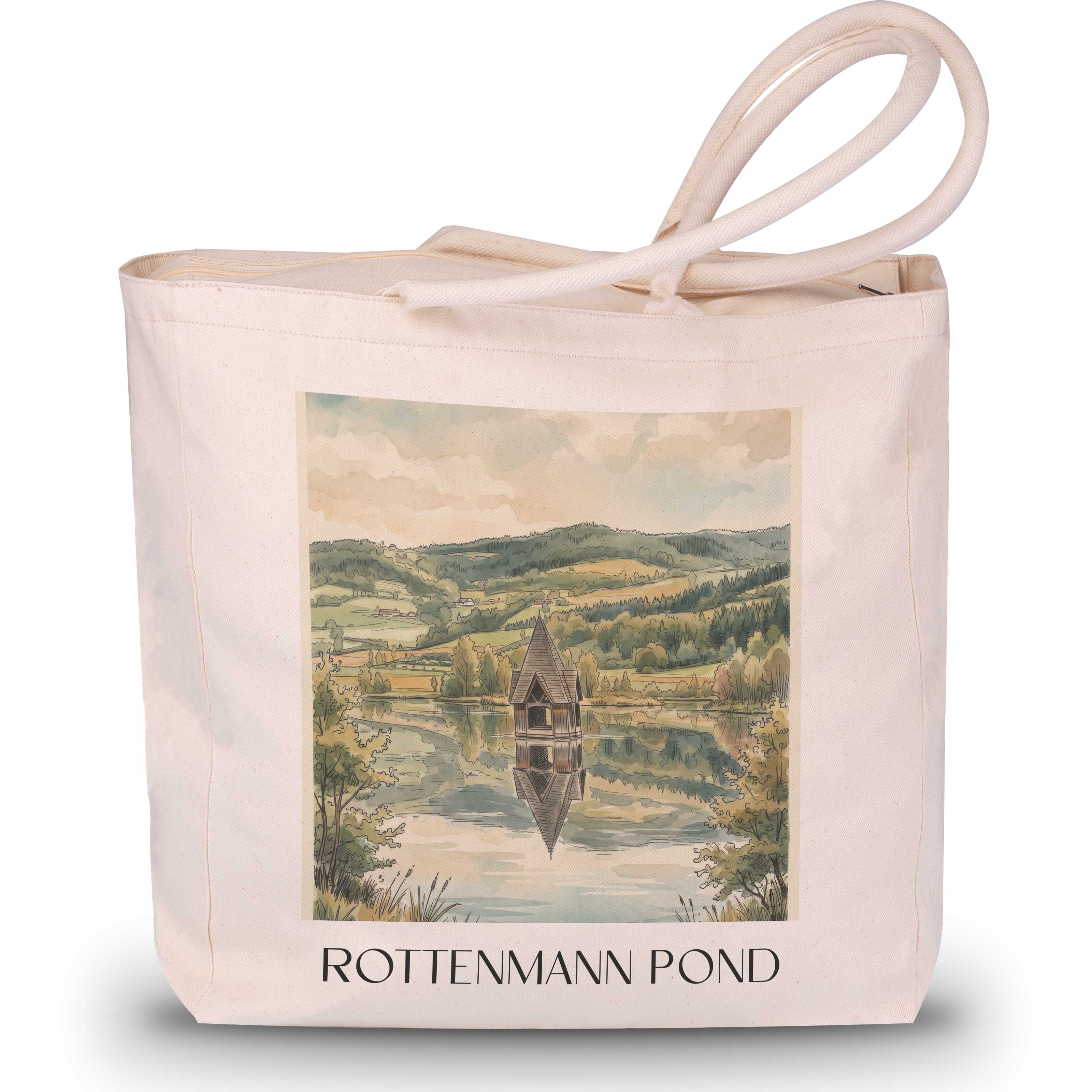 Rottenmanner Teich Shopping Tasche - Steiermark - Österreich Tote Bag - Einkaufstasche im Aquarell Stil - favplace
