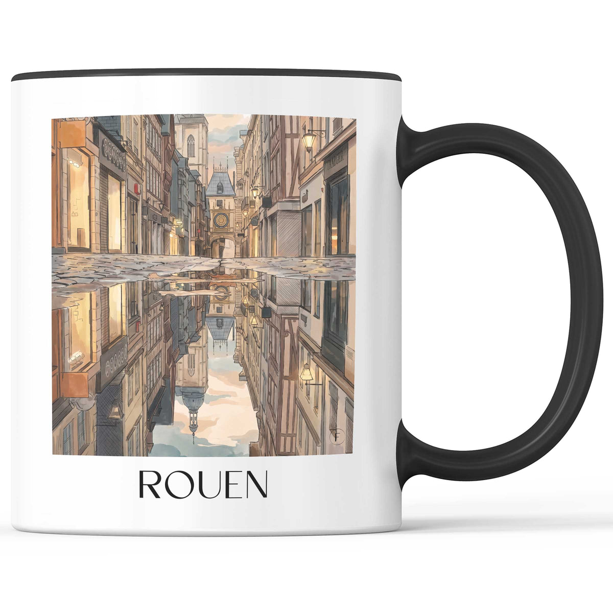 rouen-normandie-frankreich-kaffeebecher-aquarell