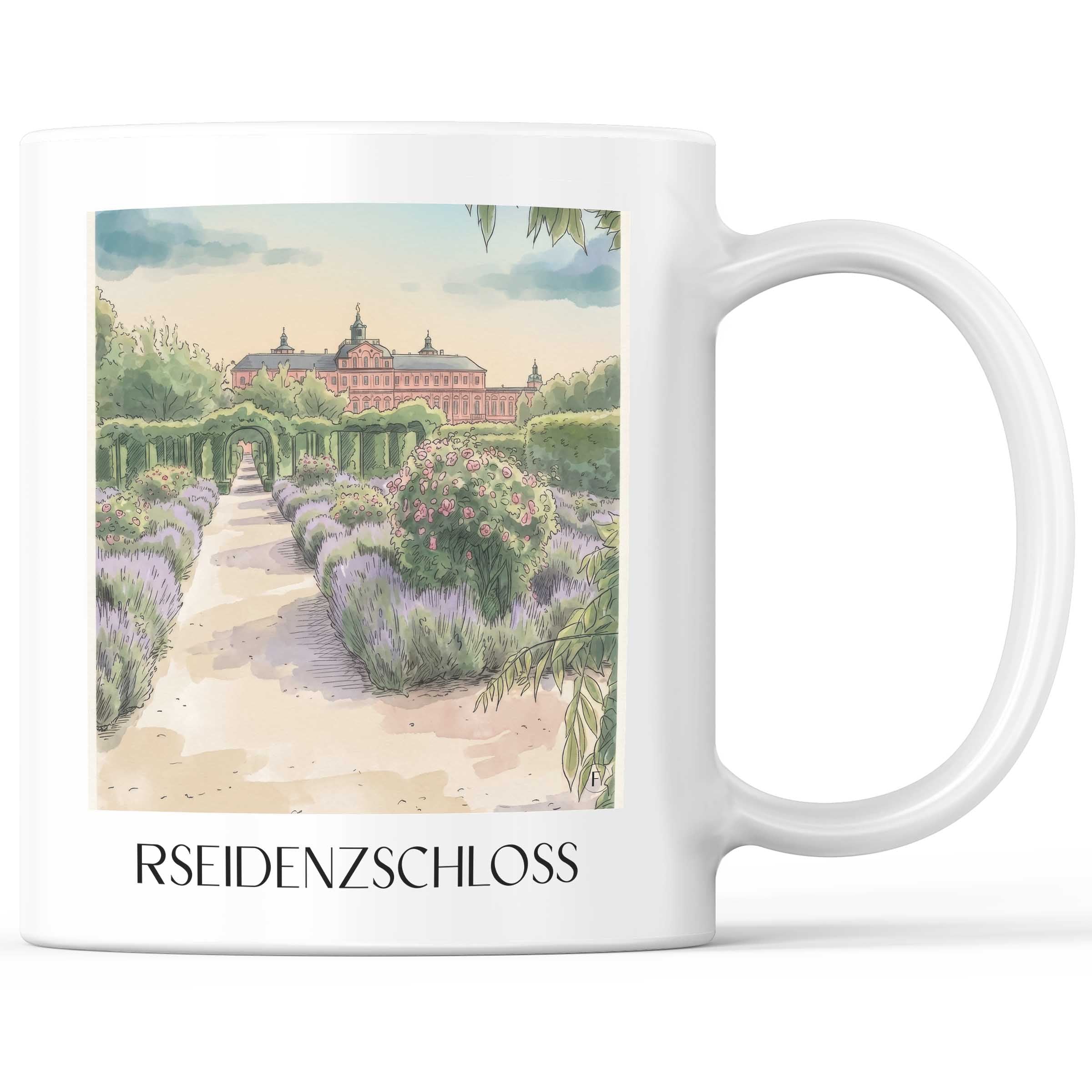 rseidenzschloss-rastatt-deutschland-kaffeebecher-aquarell