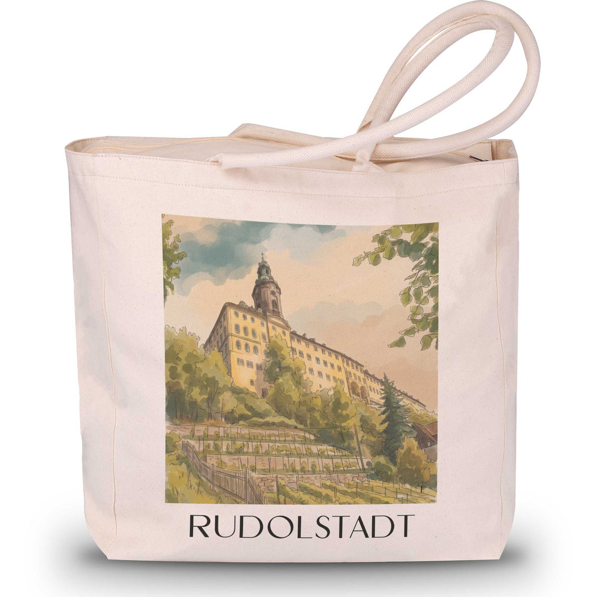 rudolstadt-saaletal-deutschland-einkaufstasche-aquarell