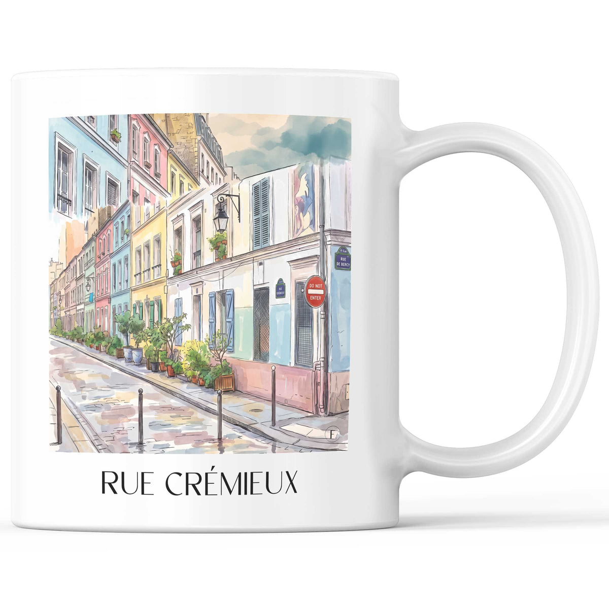 rue-crémieux-paris-frankreich-kaffeebecher-aquarell