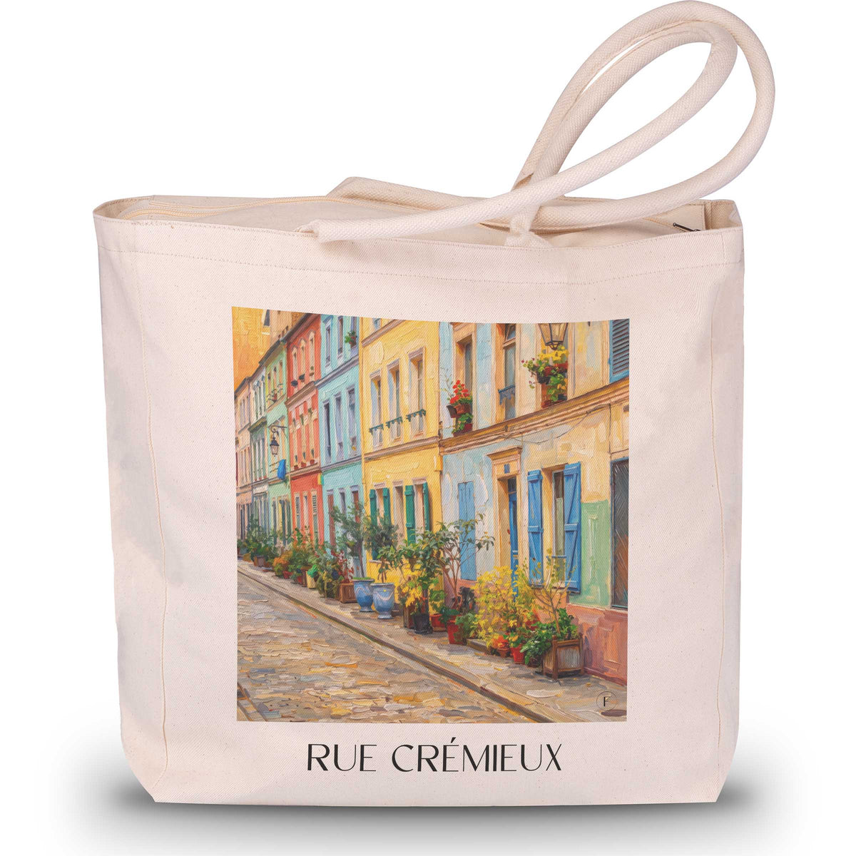 rue-crémieux-paris-frankreich-einkaufstasche-oil-painting-oelgemaelde