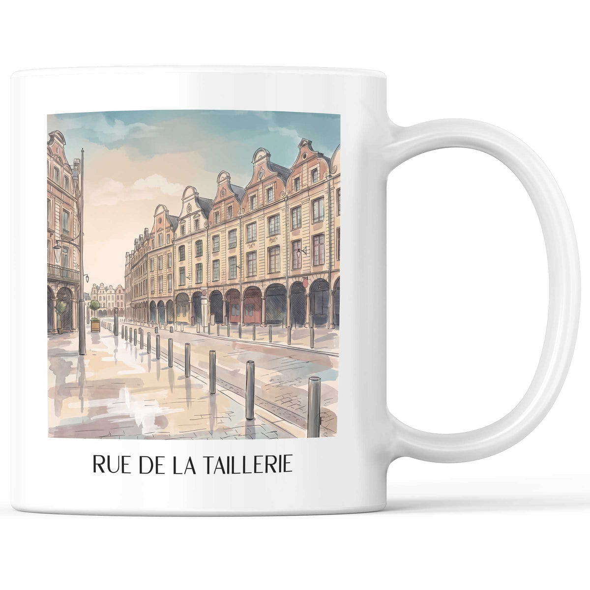 rue-de-la-taillerie-arras-frankreich-kaffeebecher-aquarell