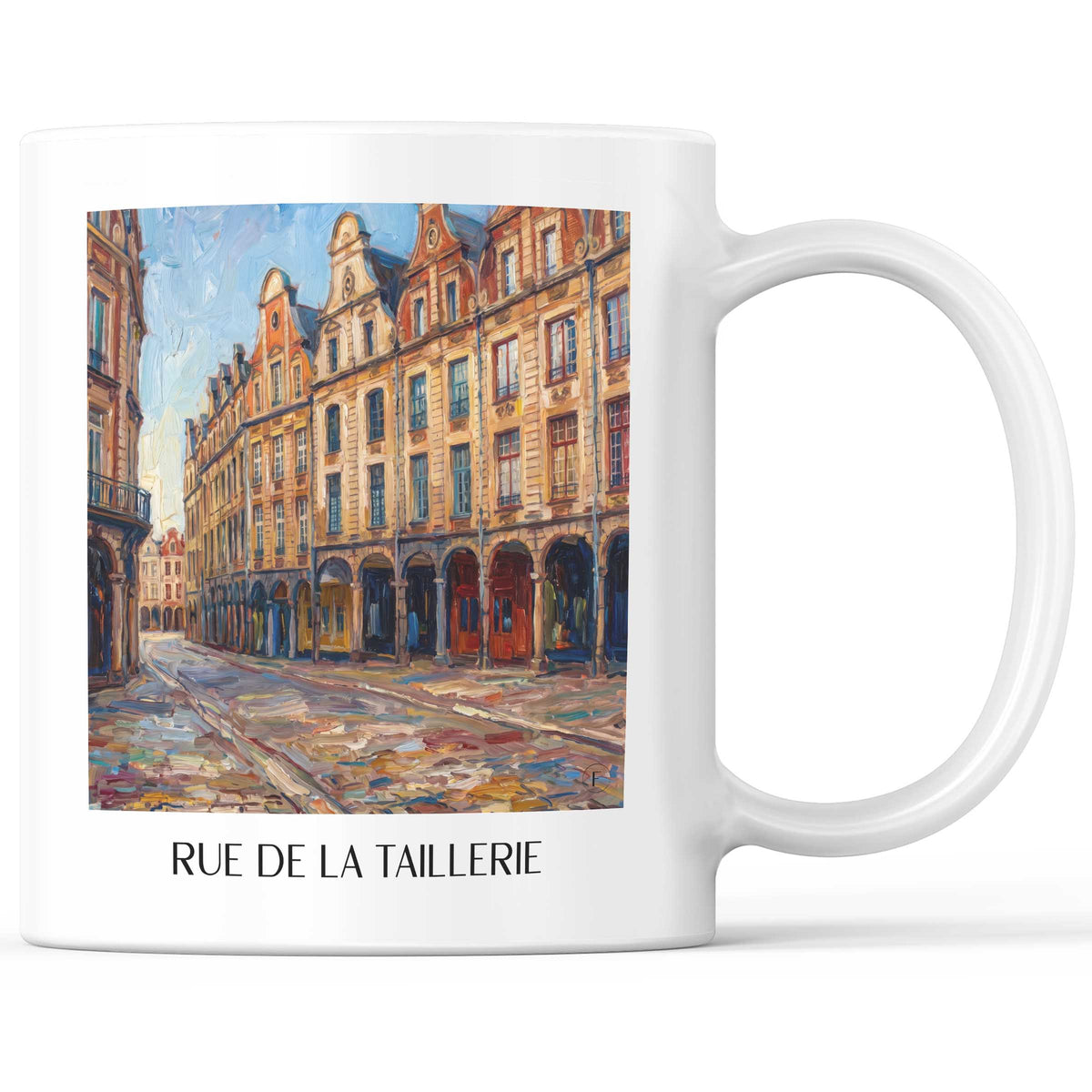 rue-de-la-taillerie-arras-frankreich-kaffeebecher-oil-painting-oelgemaelde