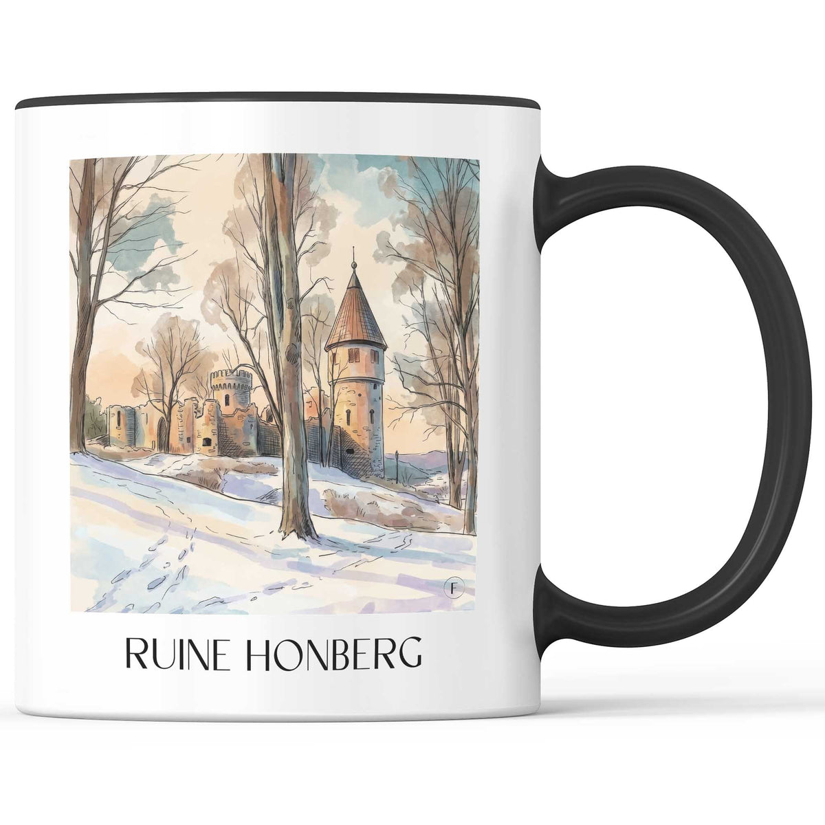 ruine-honberg-tuttlingen-deutschland-kaffeebecher-aquarell