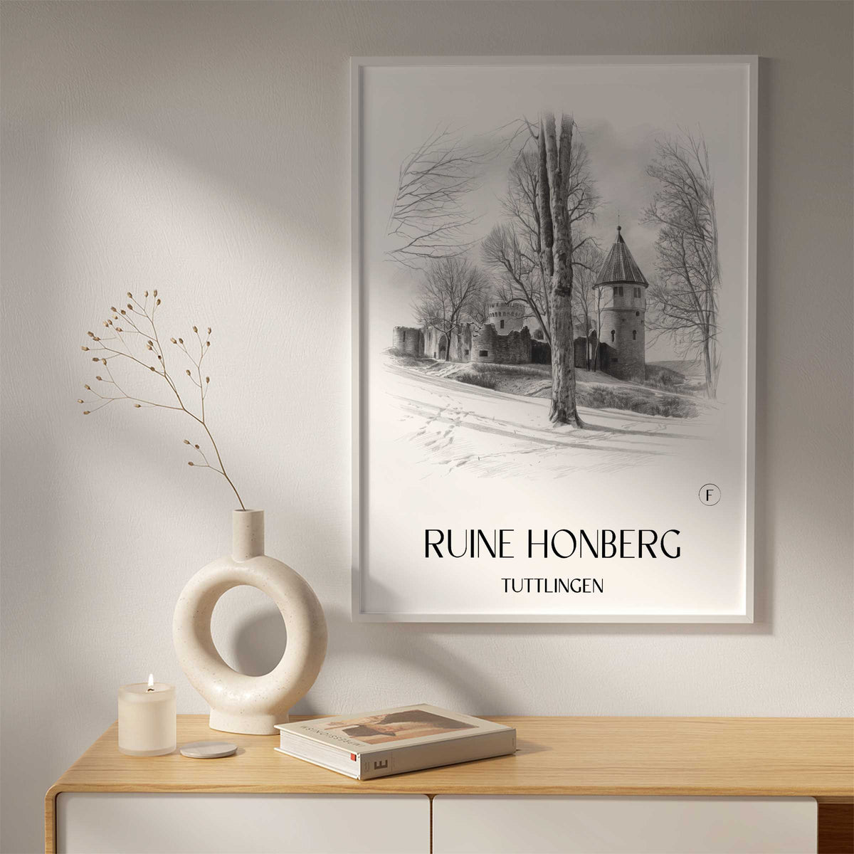 ruine-honberg-tuttlingen-deutschland-poster-bleistift-zeichnung-drawing