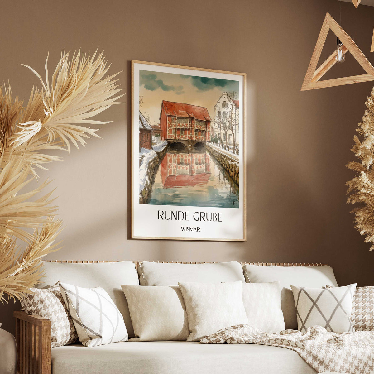 runde-grube-wismar-deutschland-poster-aquarell