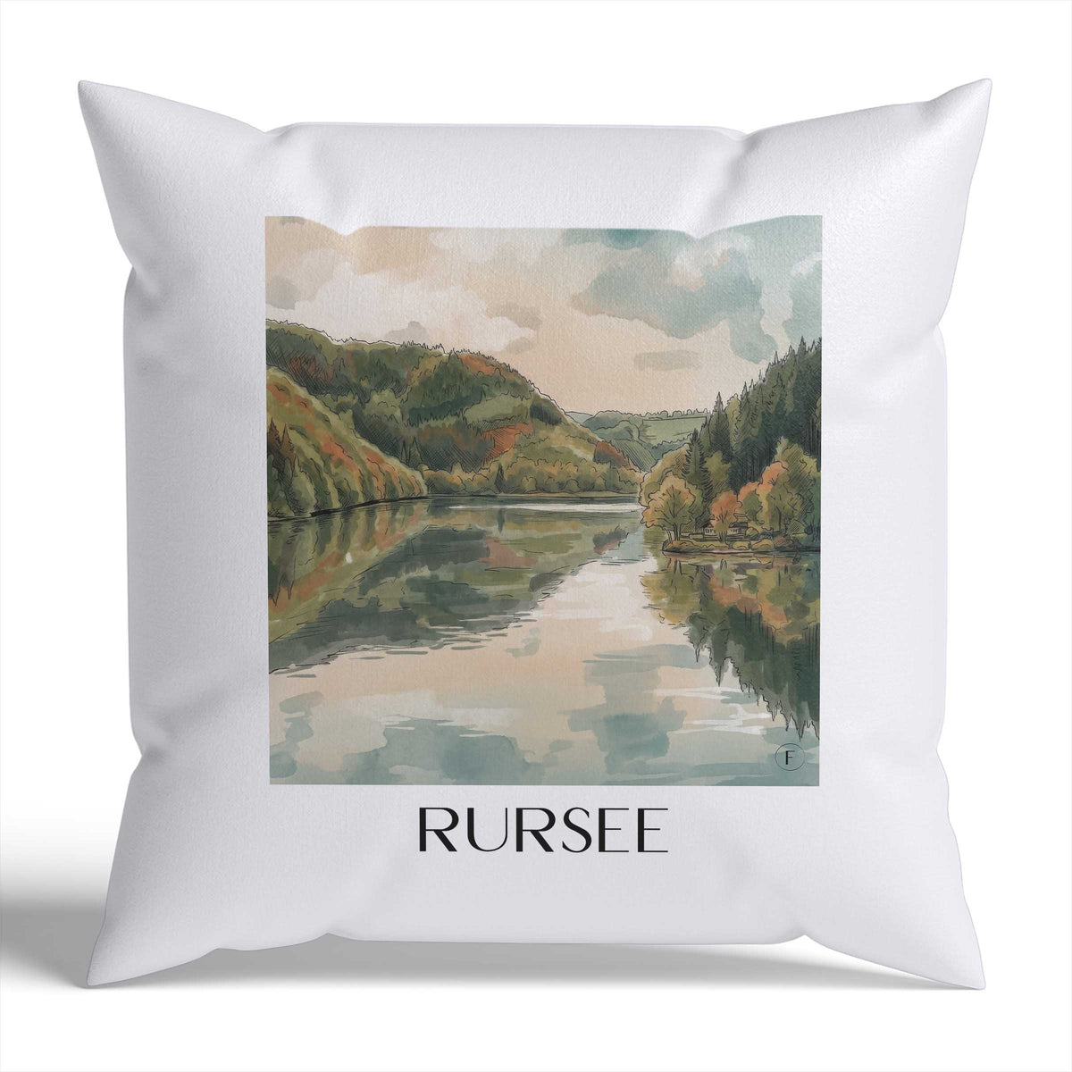 rursee-eifel-deutschland-kissenbezug-aquarell