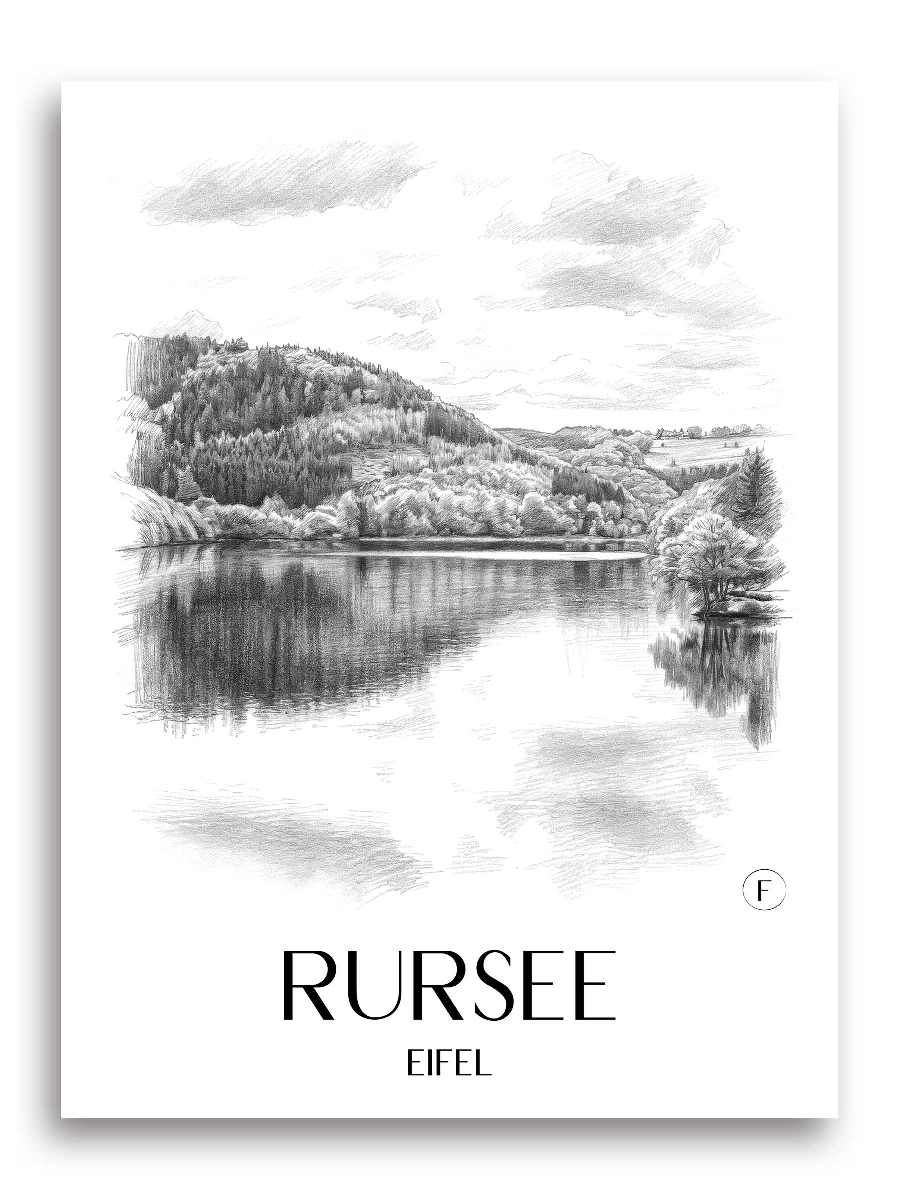 rursee-eifel-deutschland-poster-bleistift-zeichnung-drawing